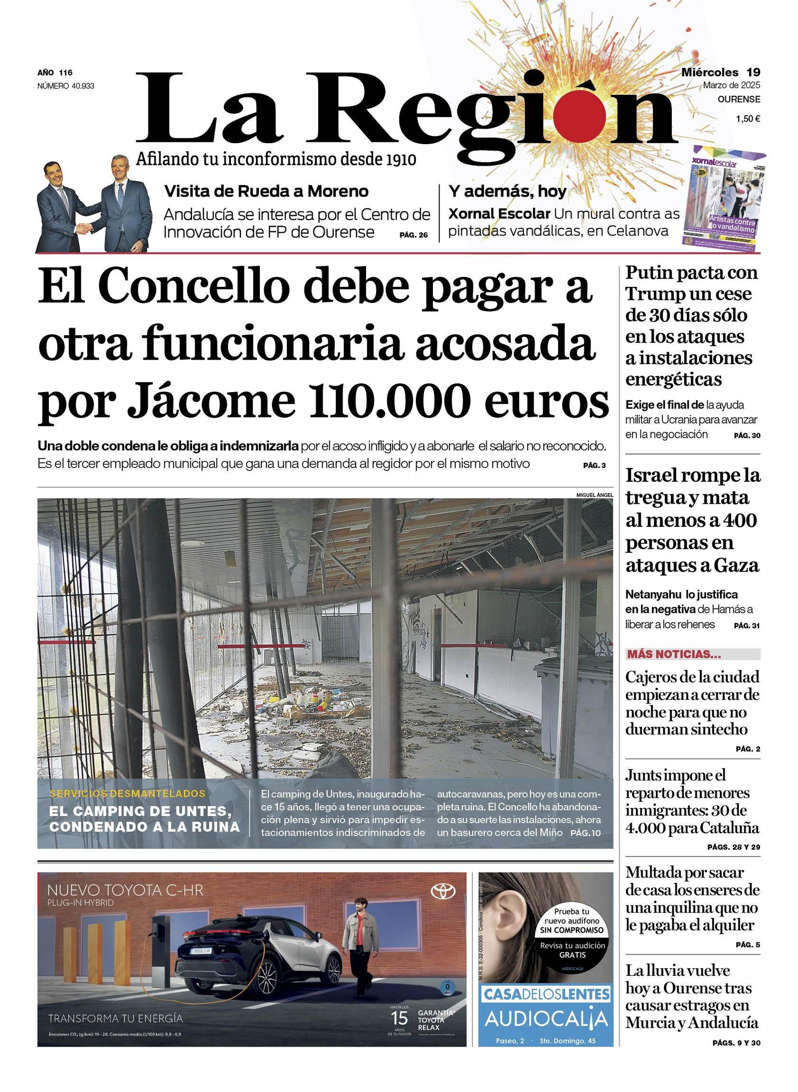 La portada de La Región