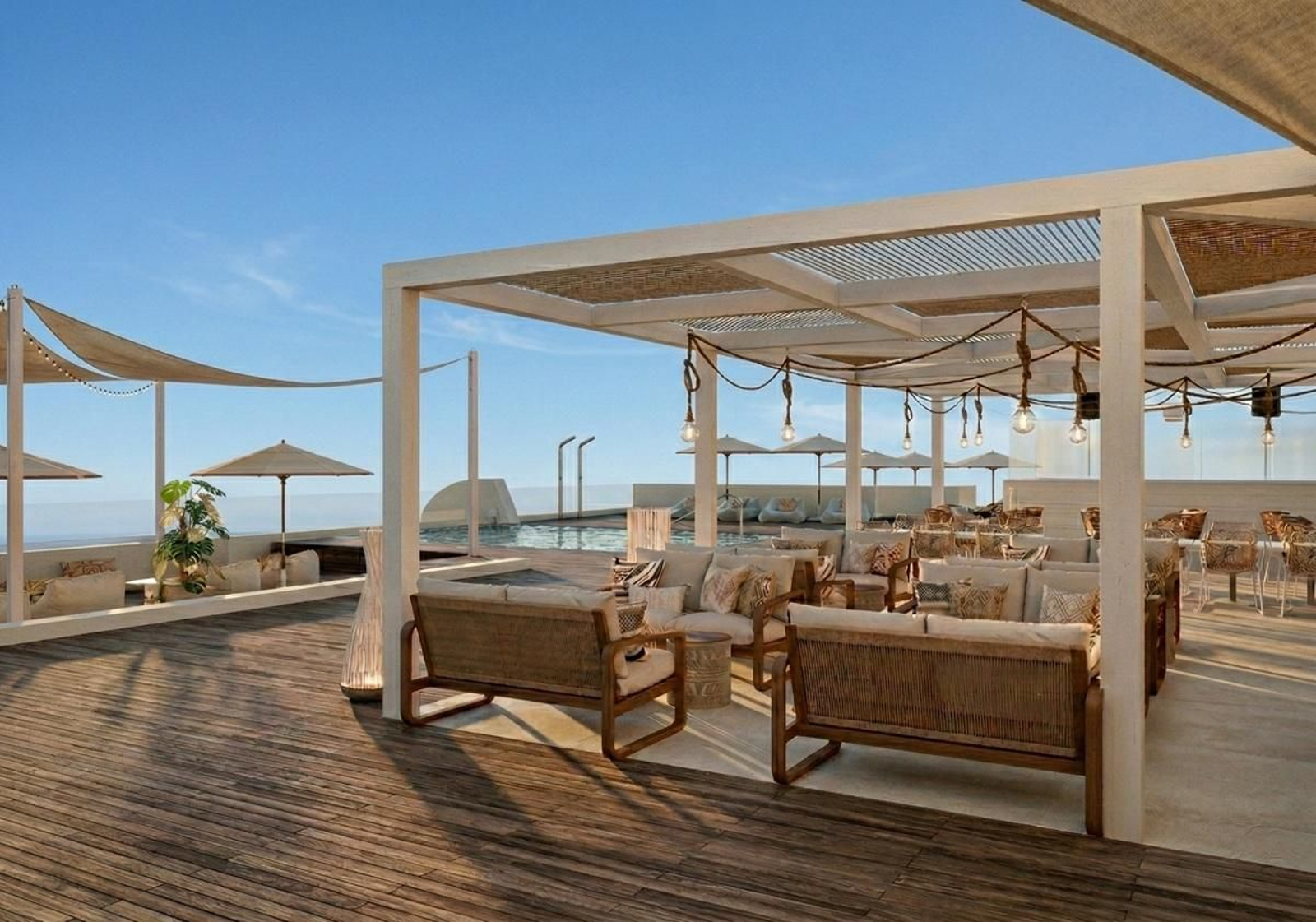 Terraza del hotel Amare Sancti Petri