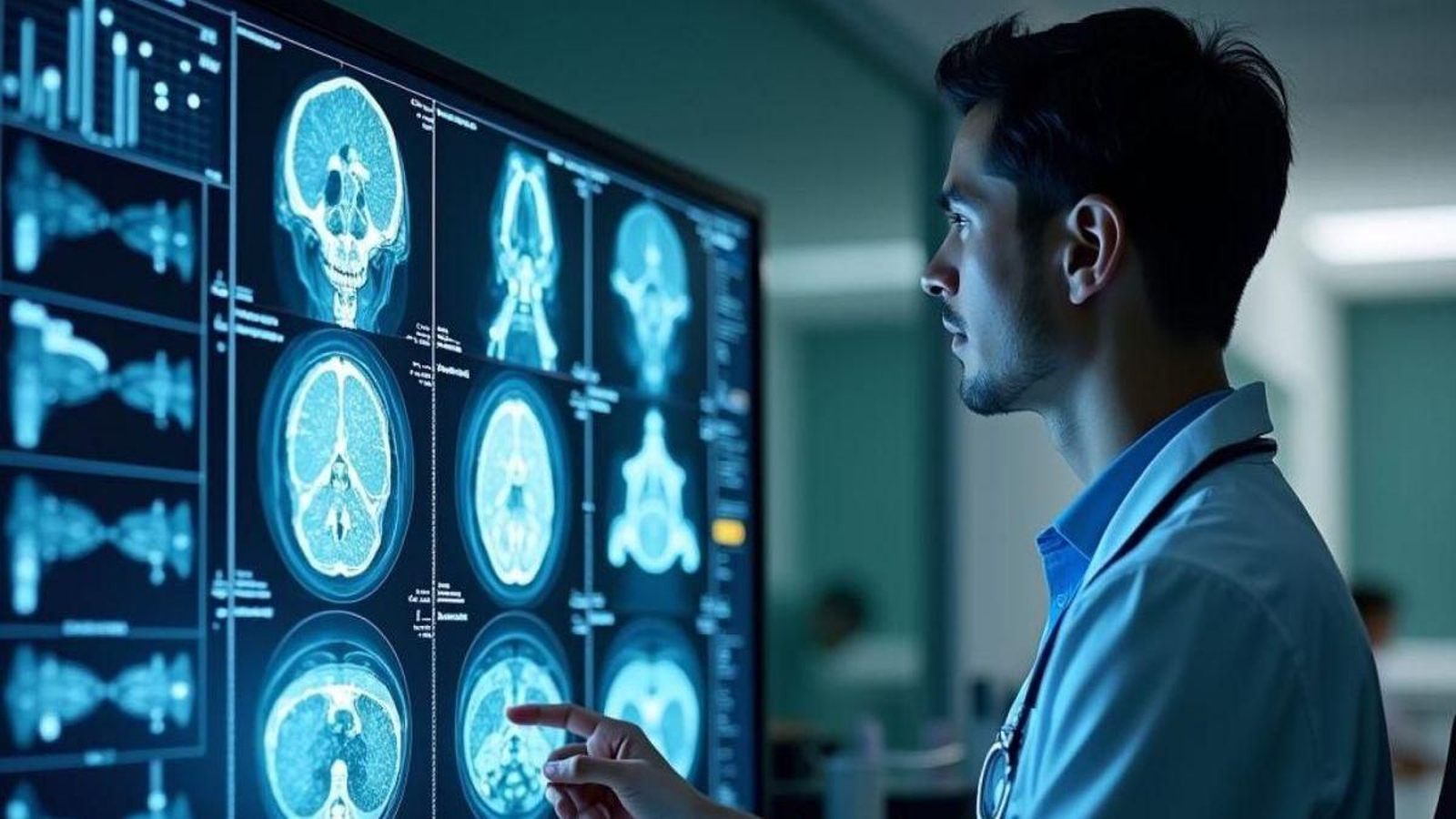 Un médico utiliza la IA para analizar imágenes clínicas.