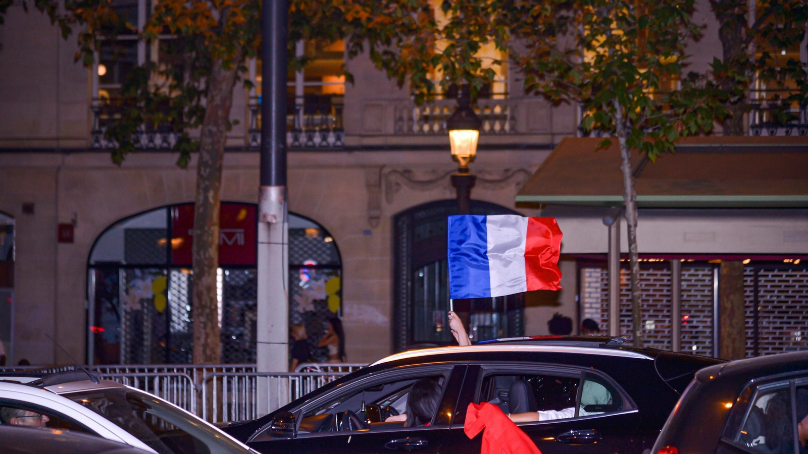 Celebración en París después del partido