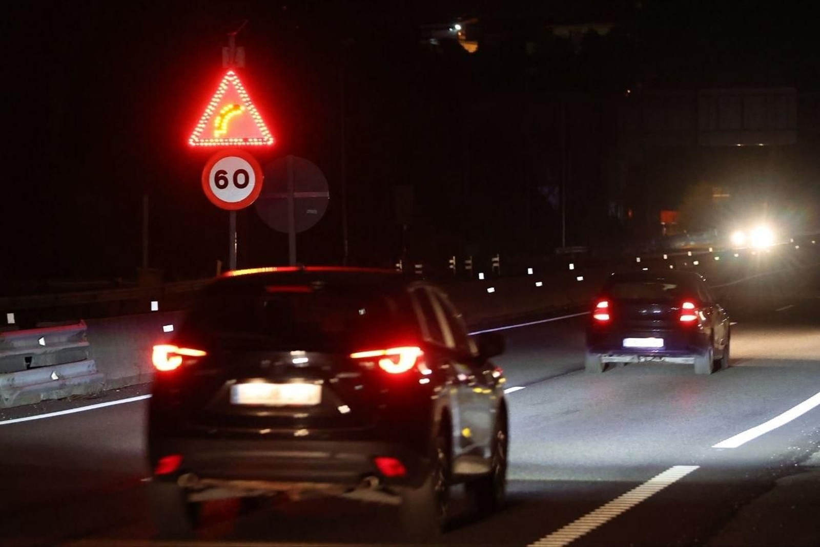 La nueva señalización en la autovía A-55.