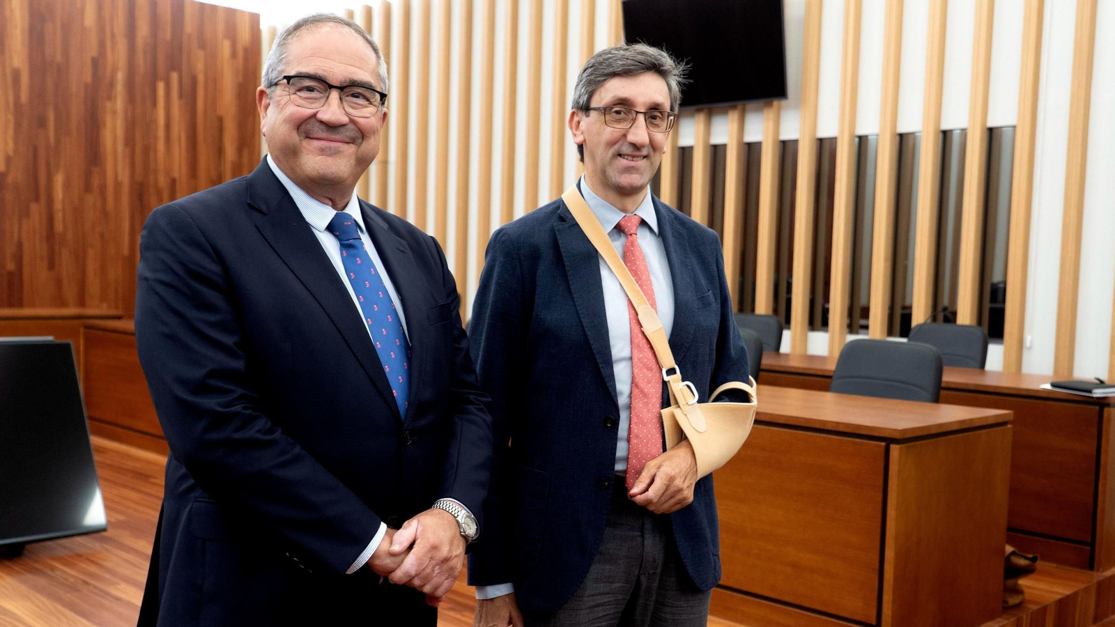 Ignacio Picatoste y Manuel Ángel Pereira se reunieron ayer en Vigo.