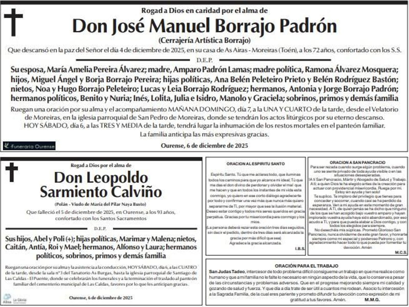 Las despedidas de este sábado