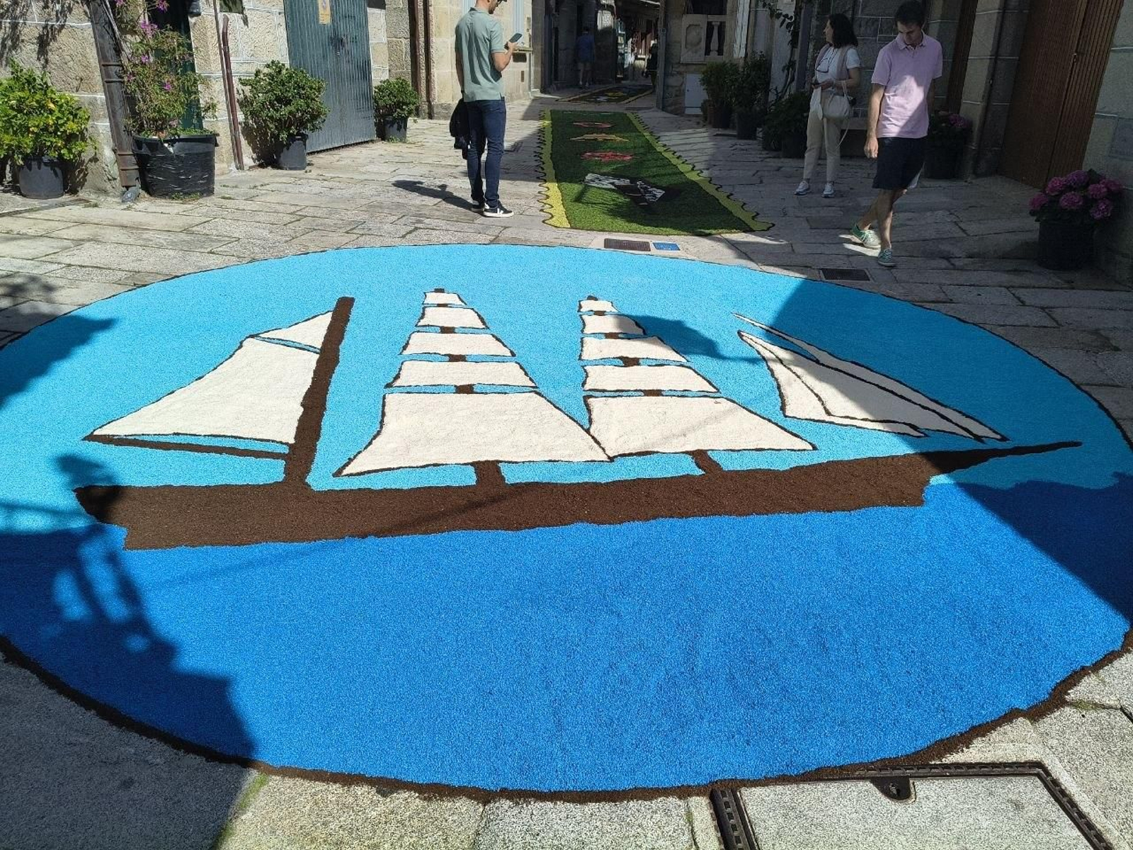 Alfombras florales en Combarro.