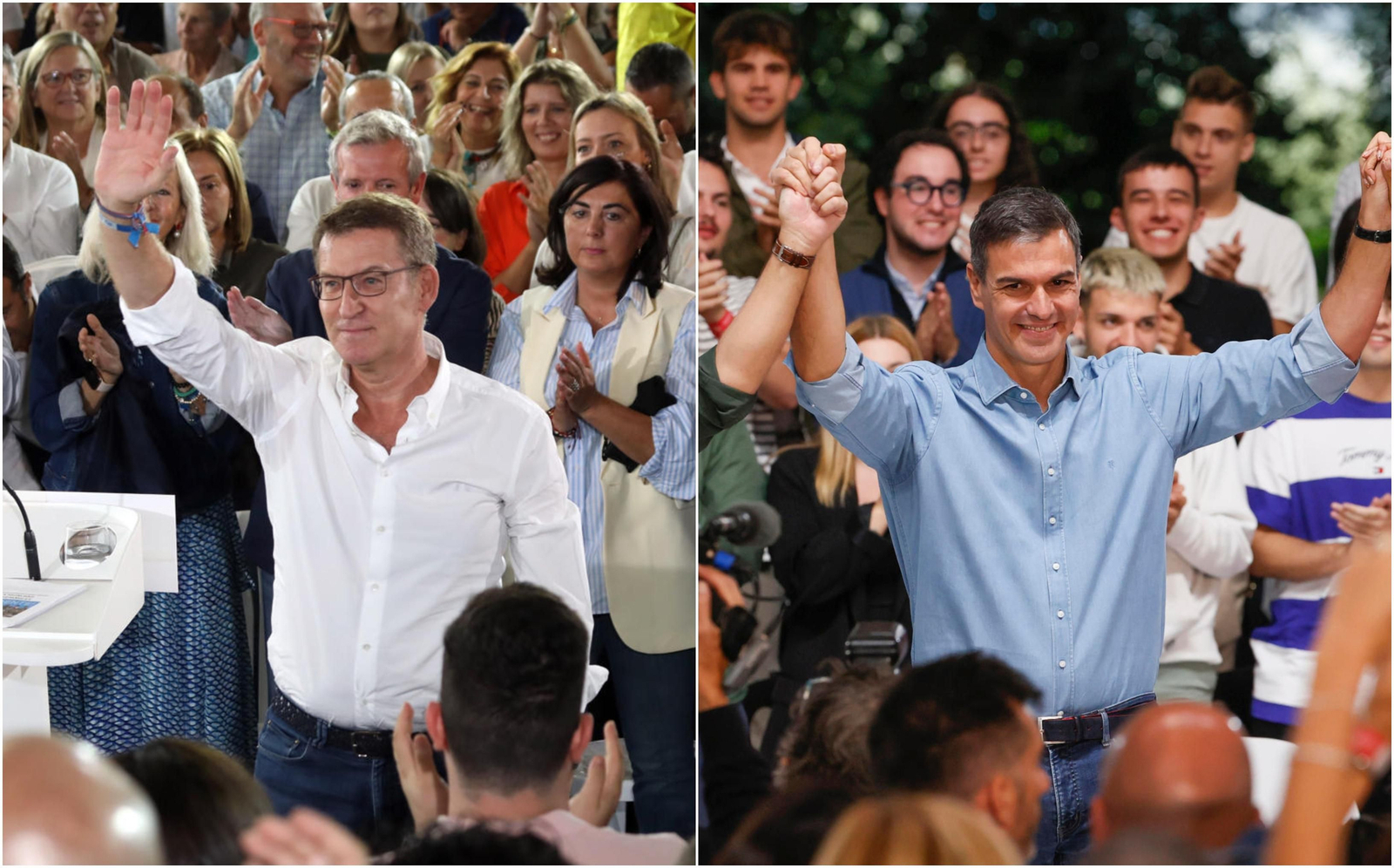 Feijóo y Sánchez en Galicia