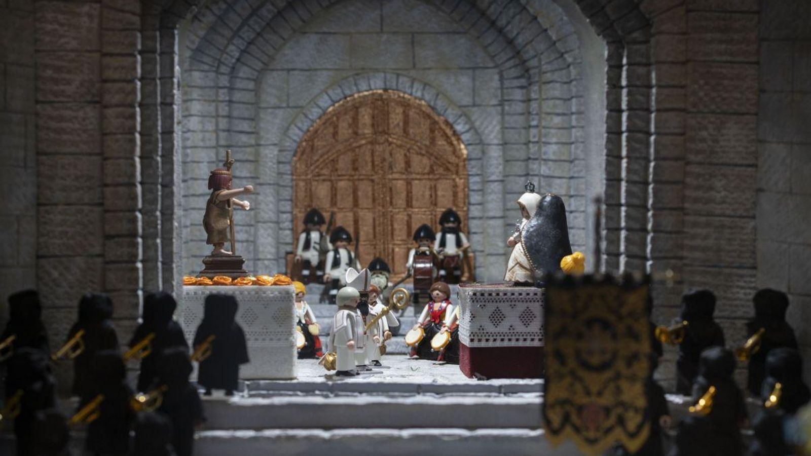 Detalle de una de las escenas religiosas que componen la muestra.