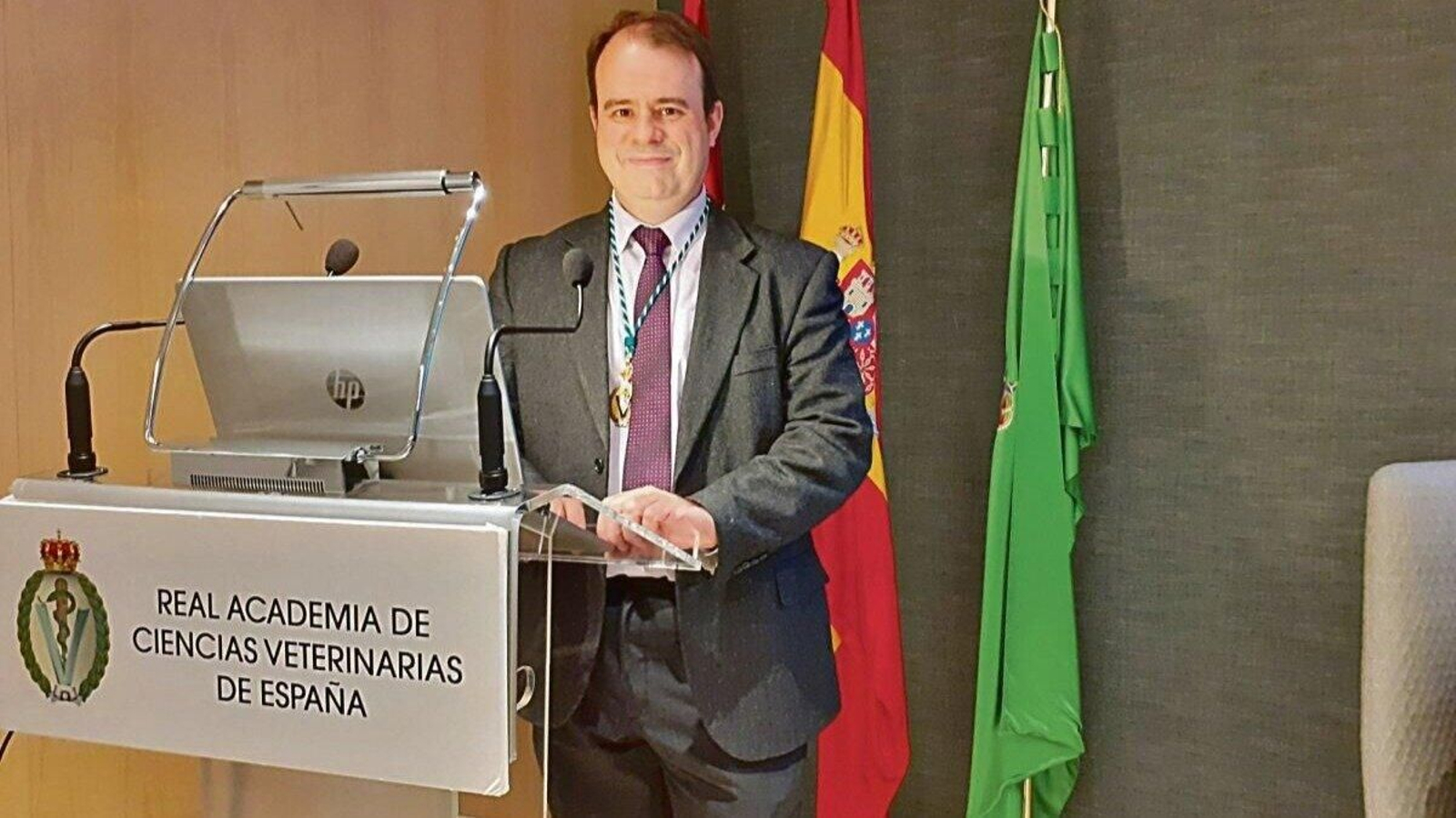 Diego Conde Gómez, en la Academia de Ciencias Veterinarias de España.