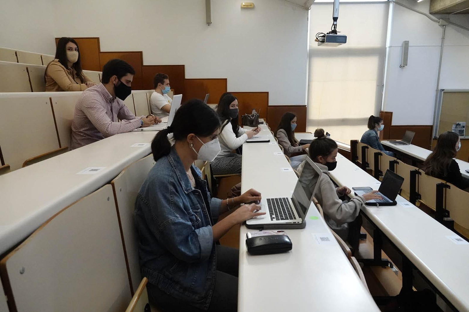 Un aula de la Facultad de Económicas el curso pasado.