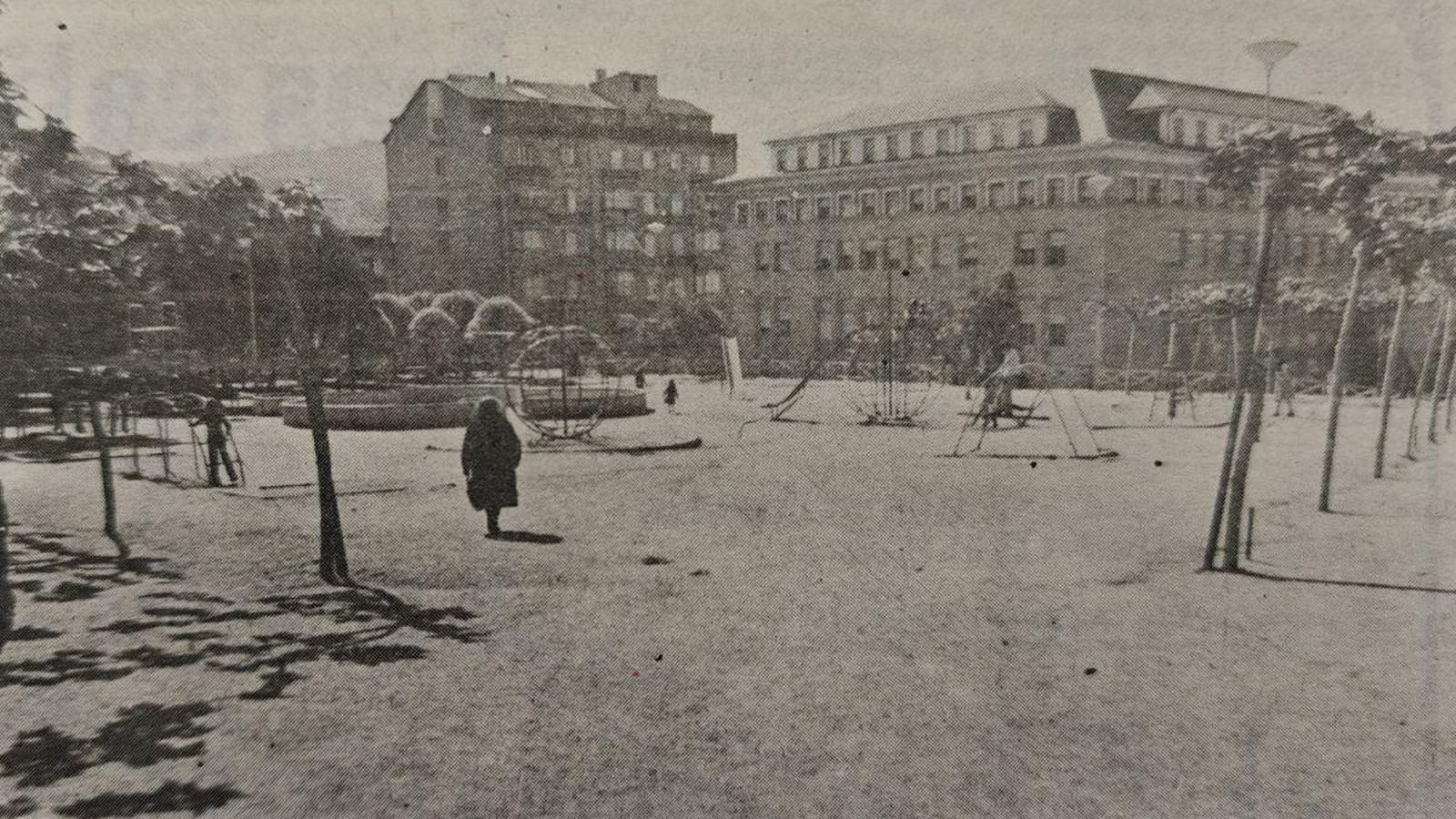 El Parque Infantil, un “desierto” sin árboles.