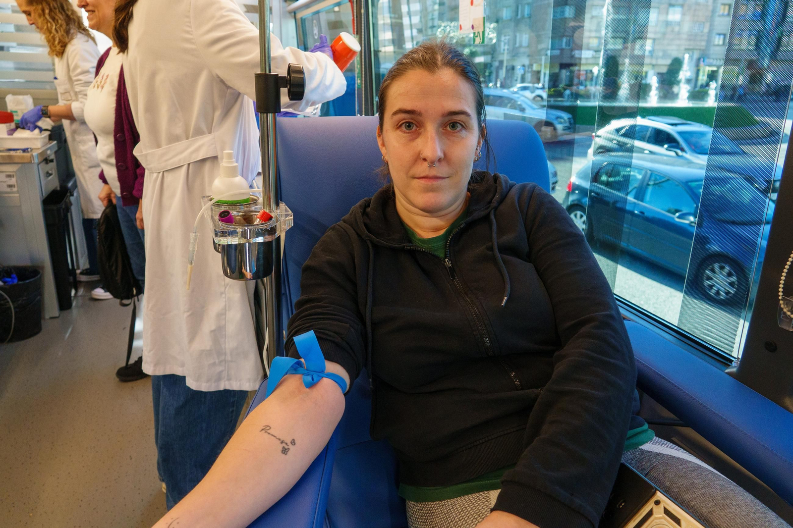 Sandra Campo acudió a la llamada del Sergas y no dudó en desplazarse de Mos a Vigo.