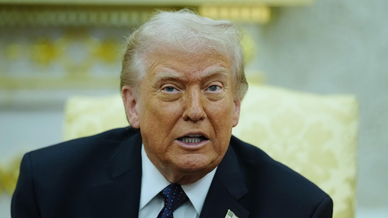 Donald Trump, durante un encuentro con el canciller alemán Merz en la Casa Blanca