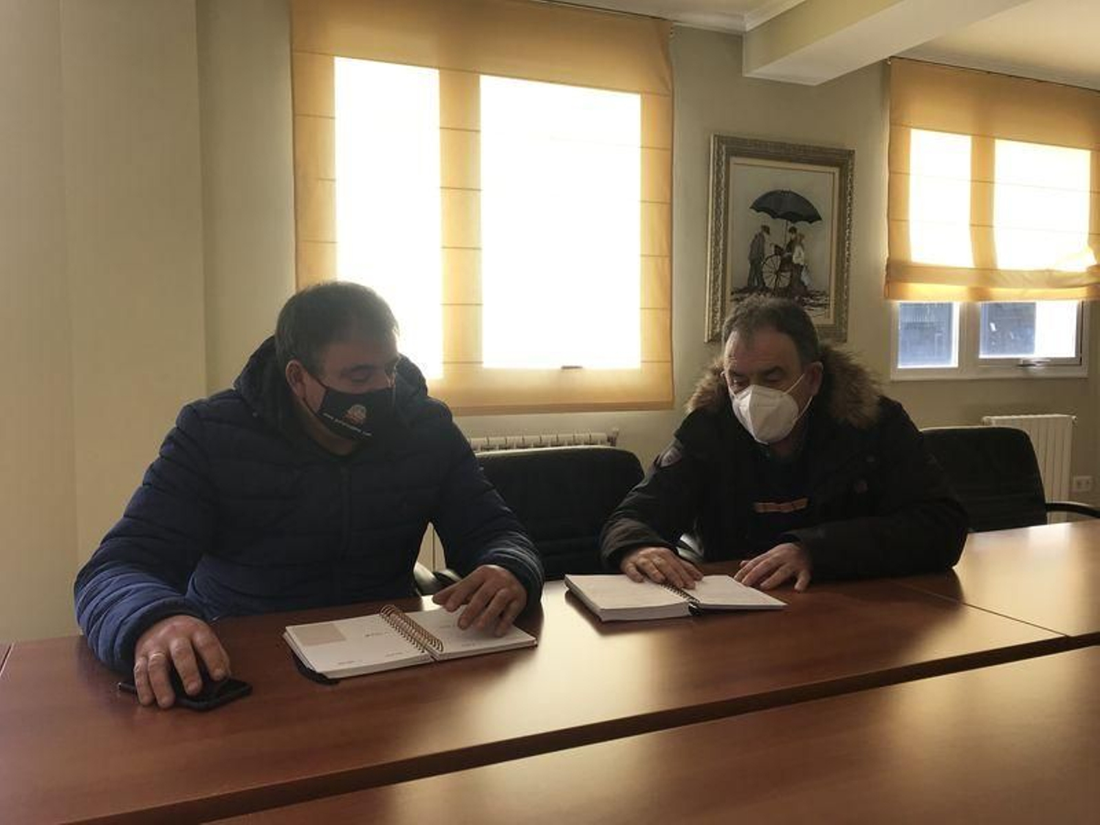 Amador Díaz Penín, edil de Medio Rural, y Ramón Gómez, de Obras.