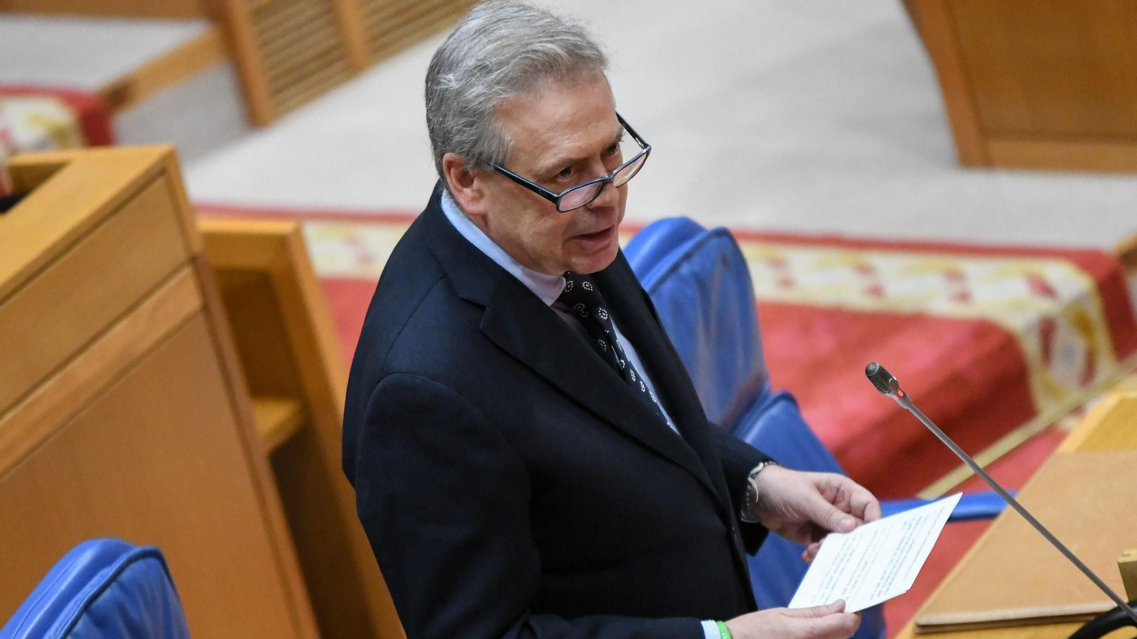 Antonio Gómez Caamaño, conselleiro de Sanidade, este mércores no Parlamento.