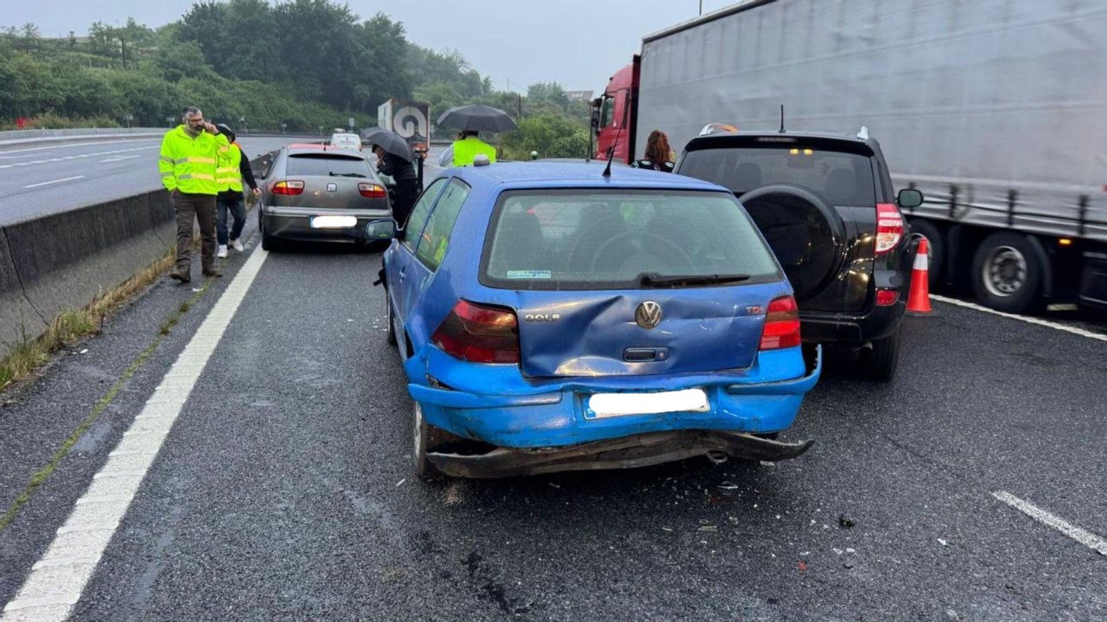 Estado de uno de los vehículos.