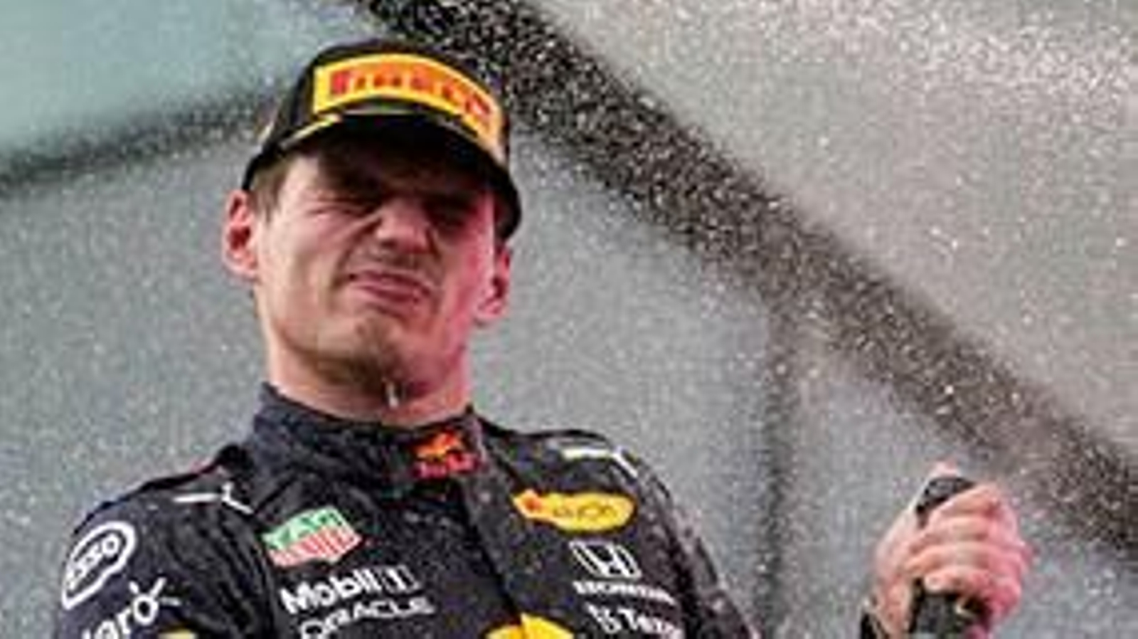 Max Verstappen, en el podio.