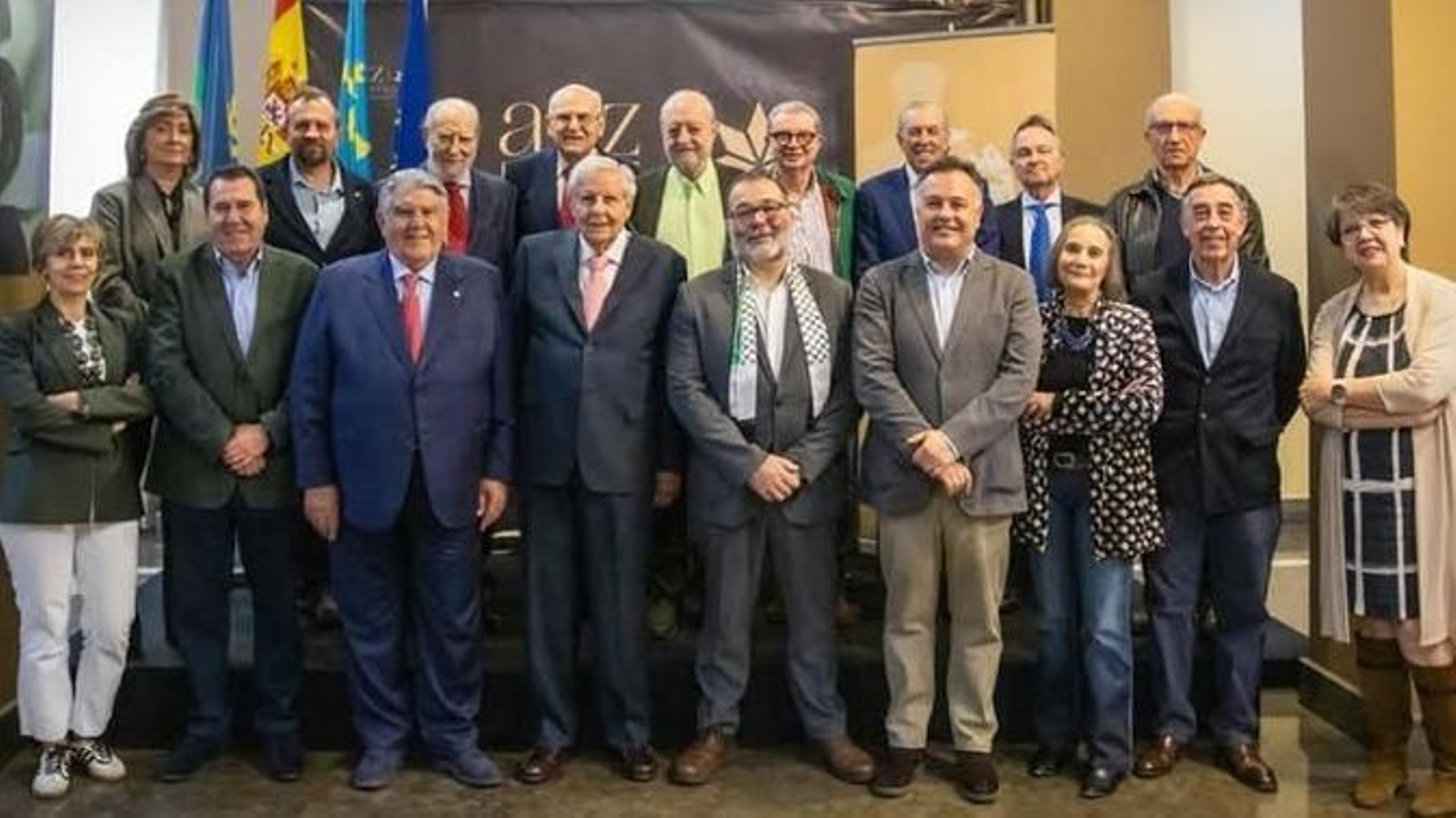 El colectivo de Langreanos en el Mundo durante un encuentro