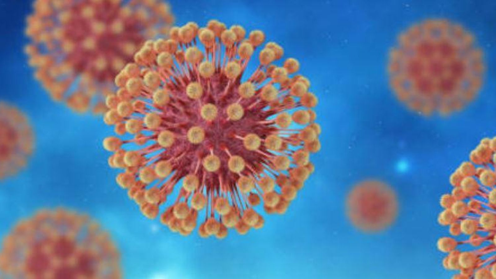Micromodelos de virus del herpes.