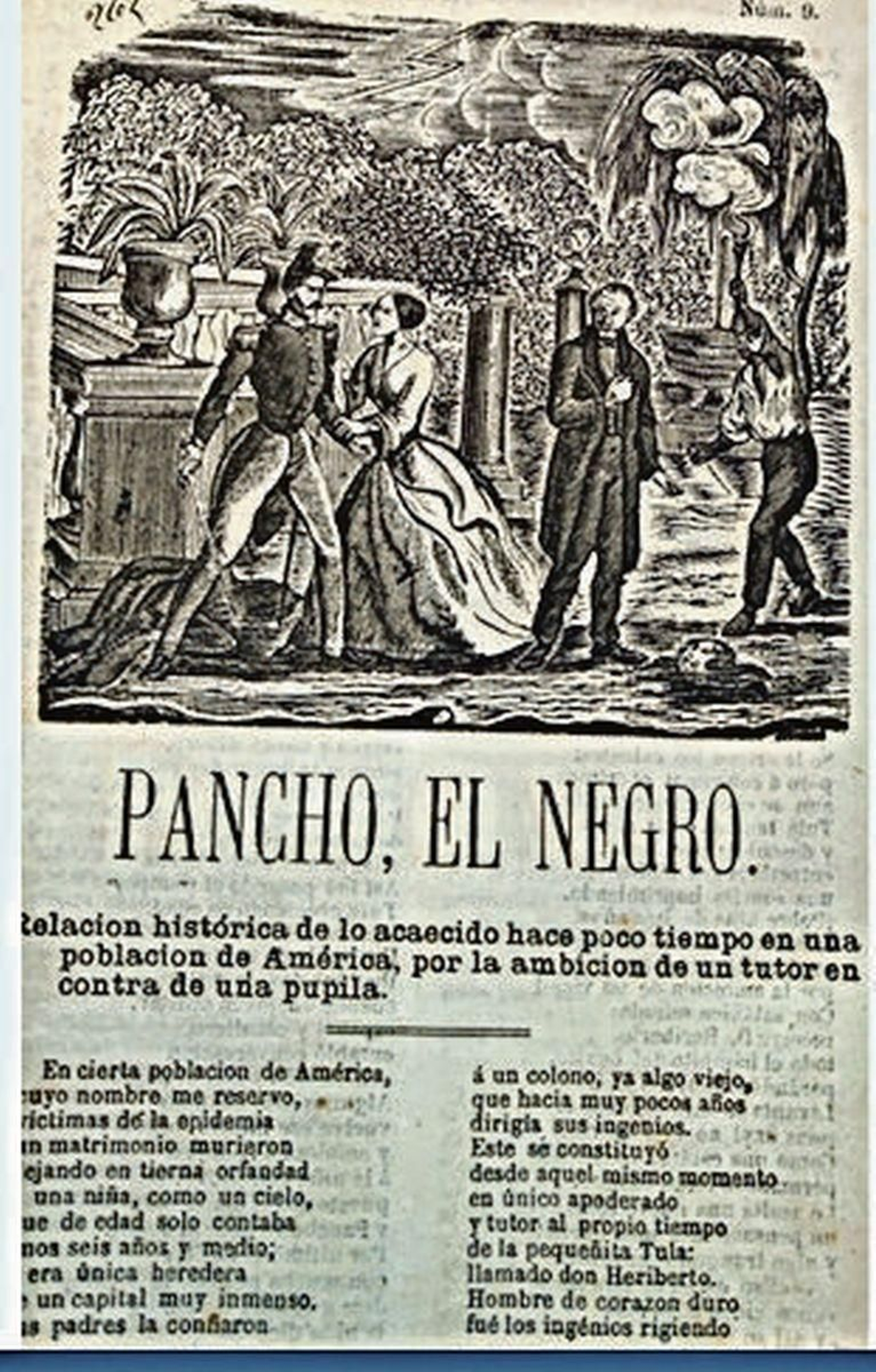 Se cuenta la historia ocurrida en América en la que el tutor de una joven abusa de su fortuna y un criado negro lo descubre.