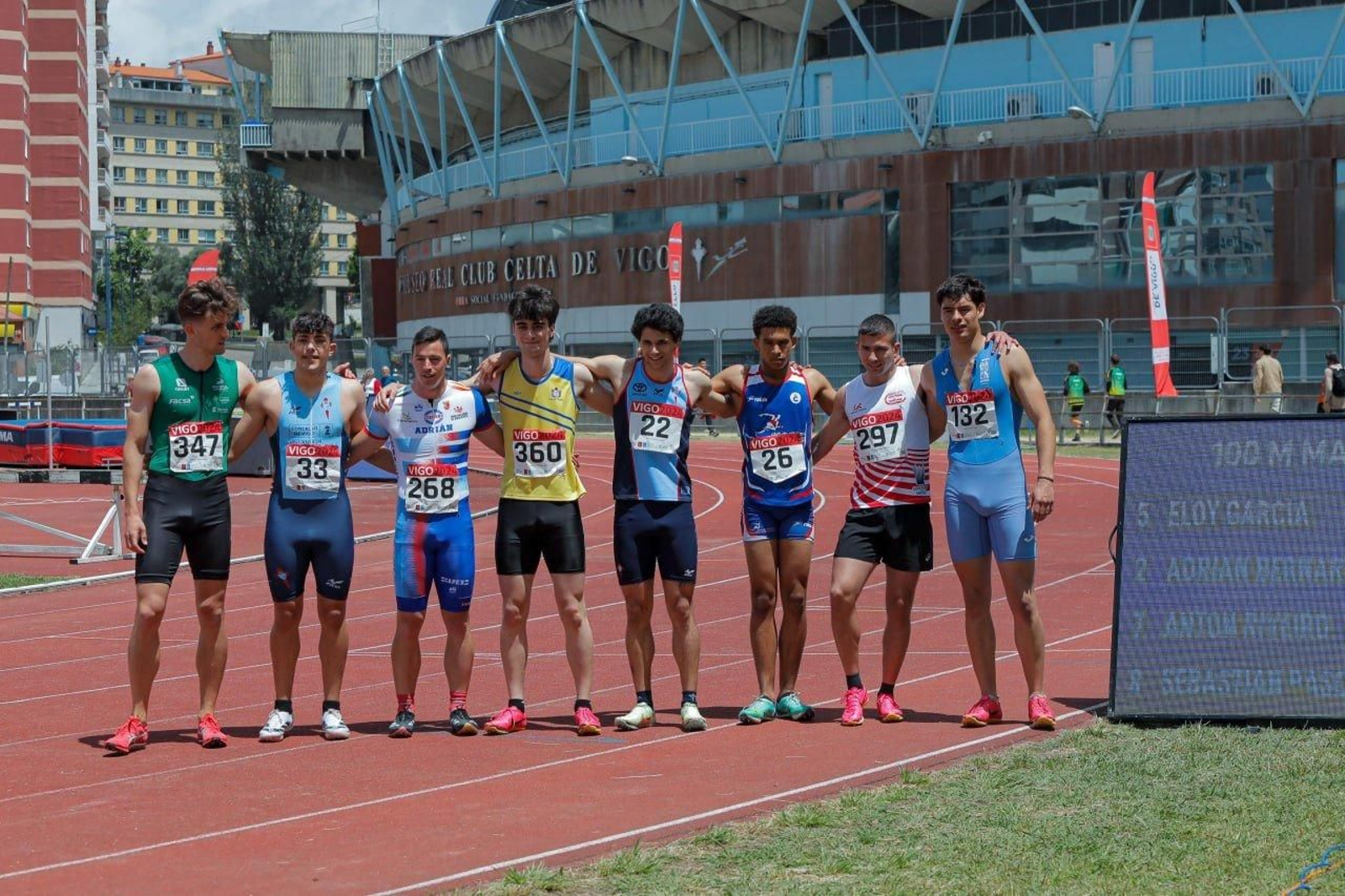Campeonato Gallego de atletismo, en la pista de Balaídos.