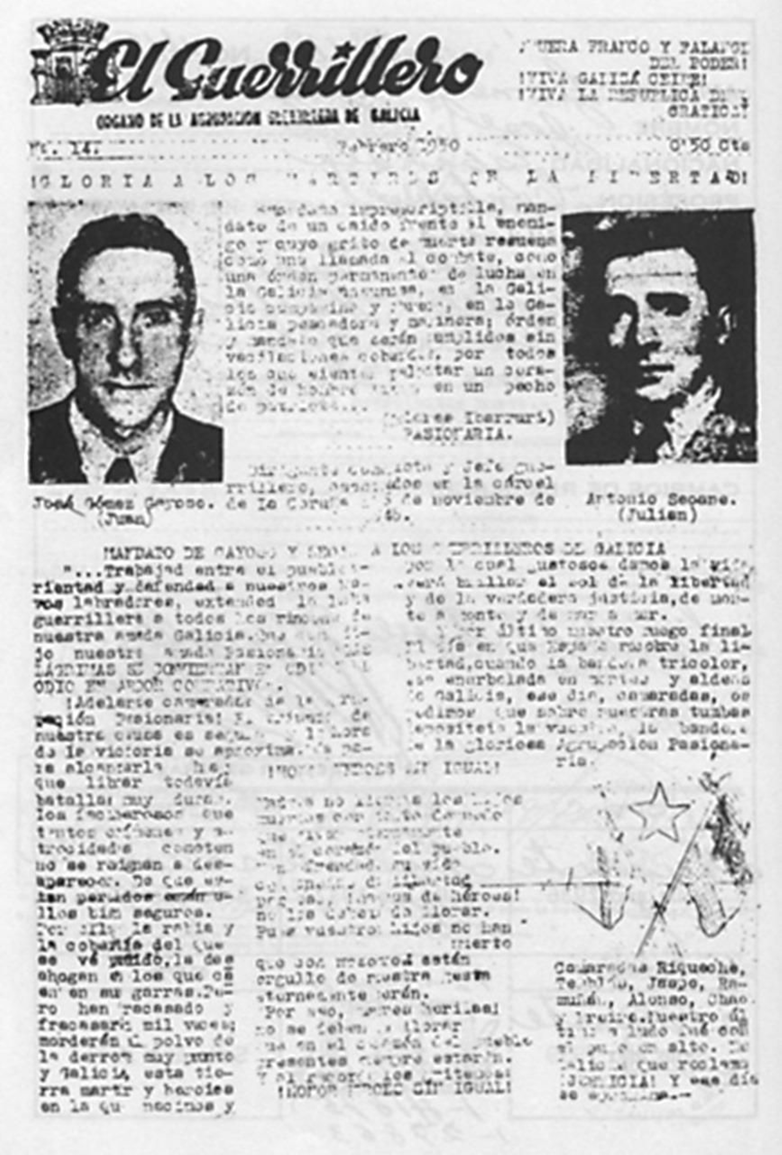 Referencia a Gayoso en El Guerrillero|Archivo: Lois P. Leira