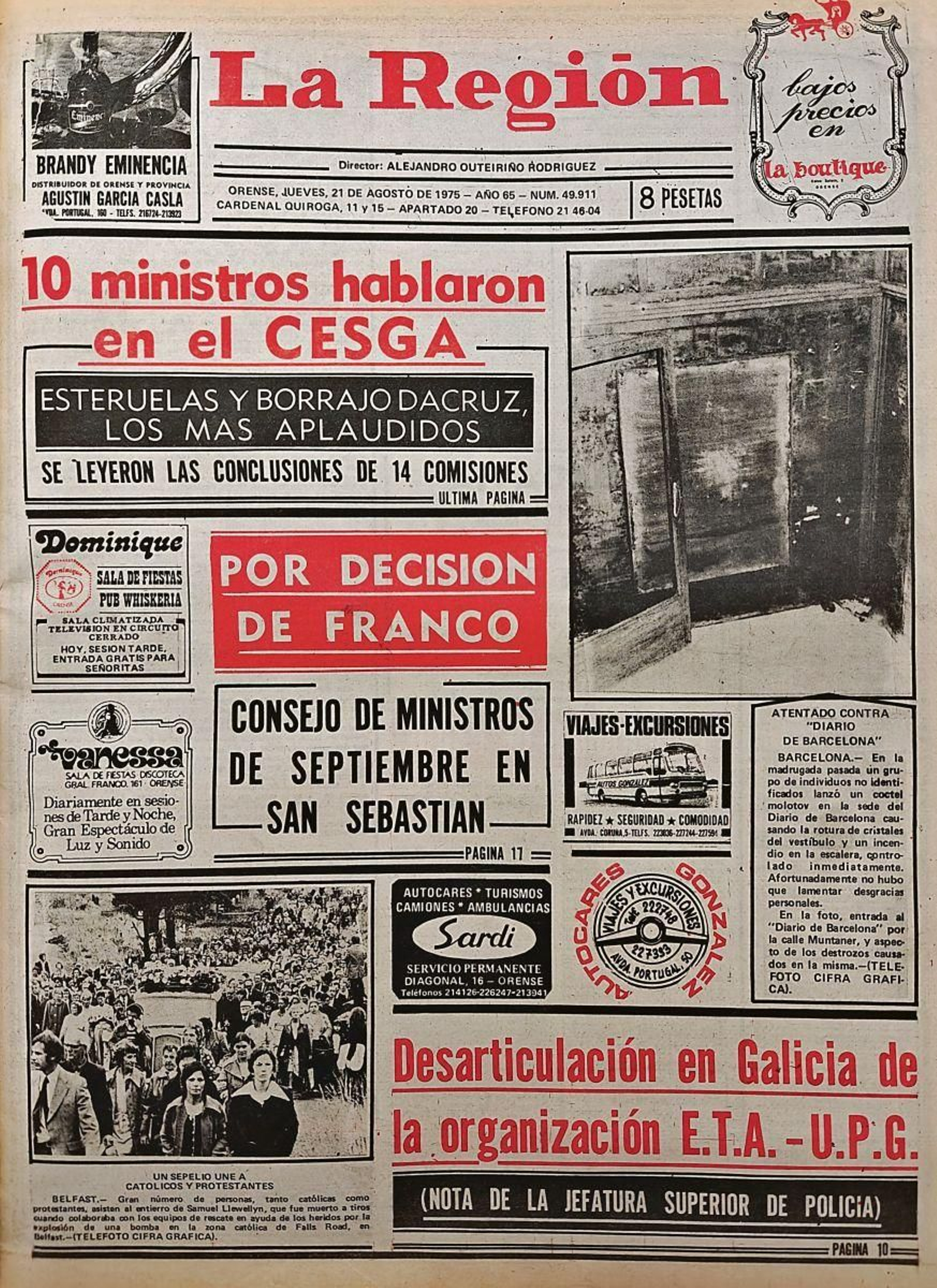 Primera página de 1975.