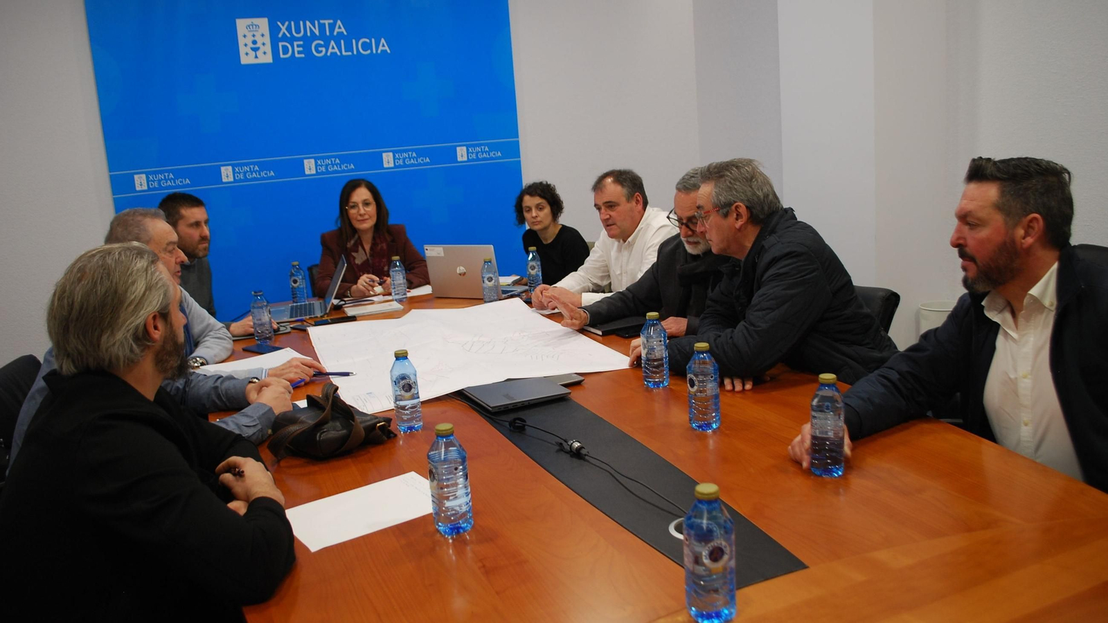 Paz Rodríguez reunida con los alcaldes de A Limia.