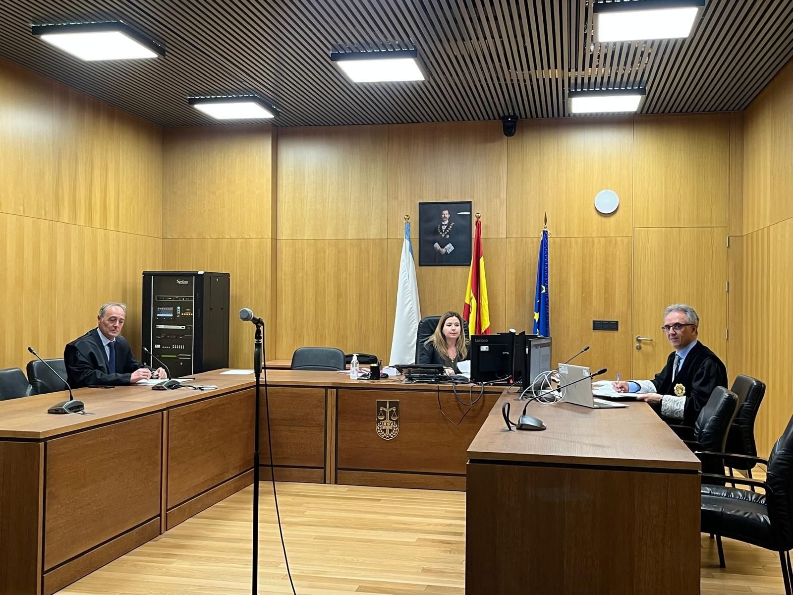 Momento en el juicio.