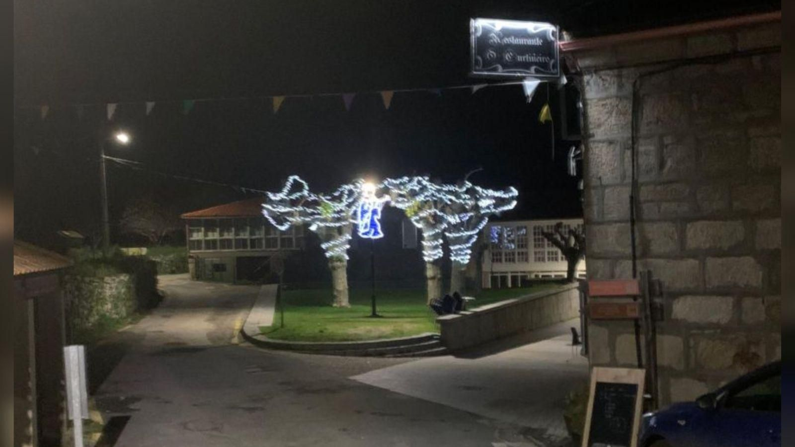 Iluminación el pasado año en Parada de Sil.