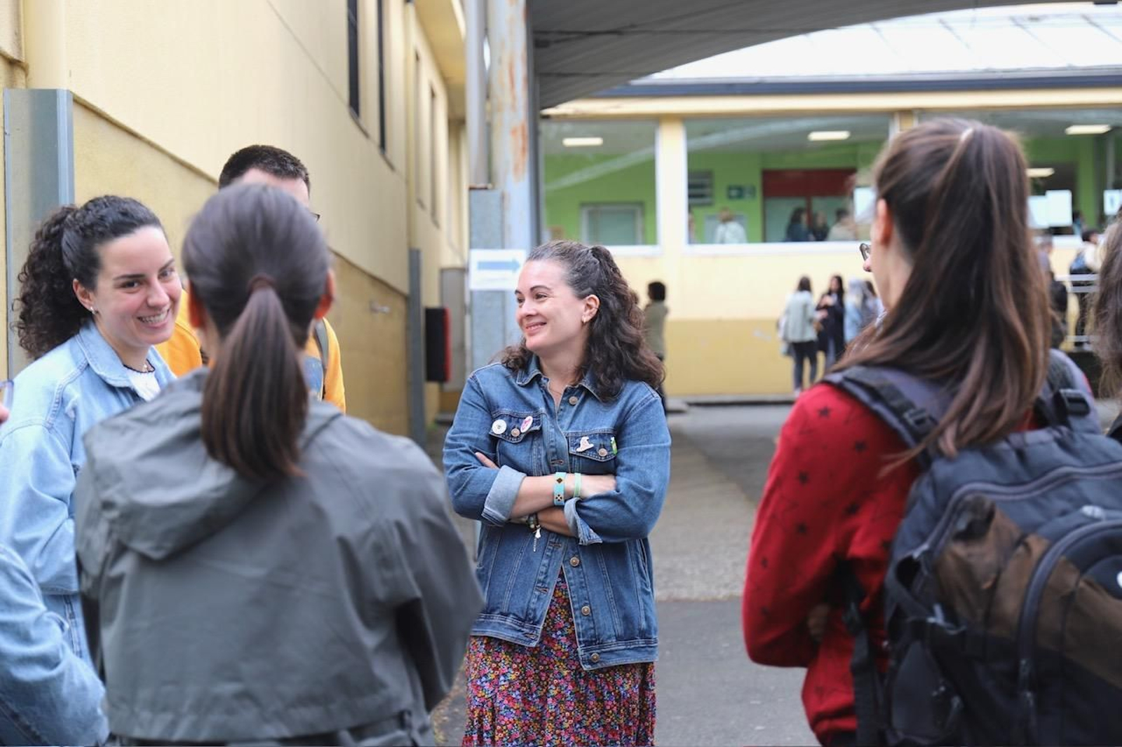 Un grupo de profesores en un instituto gallego.