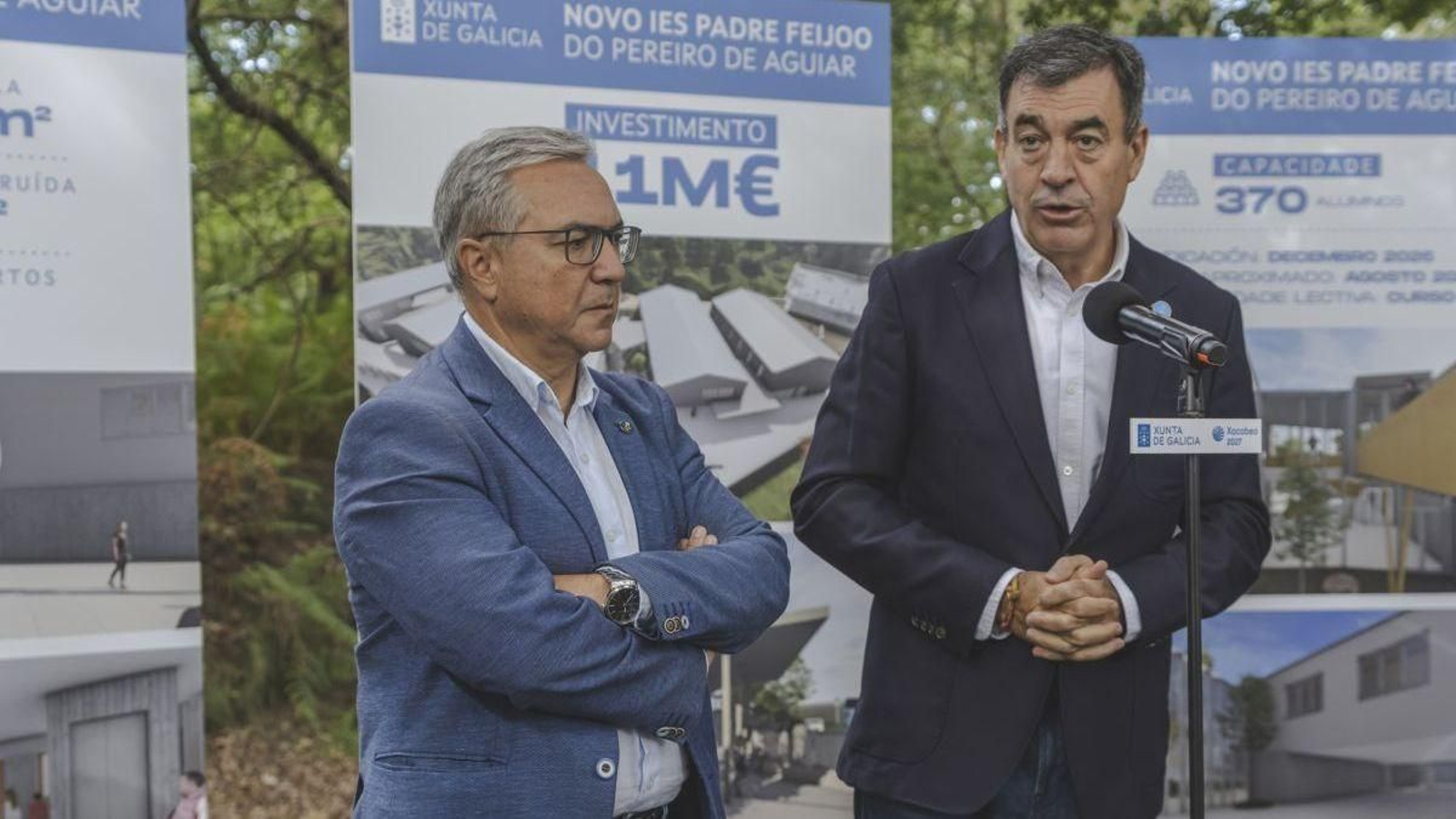 Presentación del proyecto del nuevo Instituto Padre Feijóo en el concello de Pereiro de Aguiar el pasado mes de septiembre.