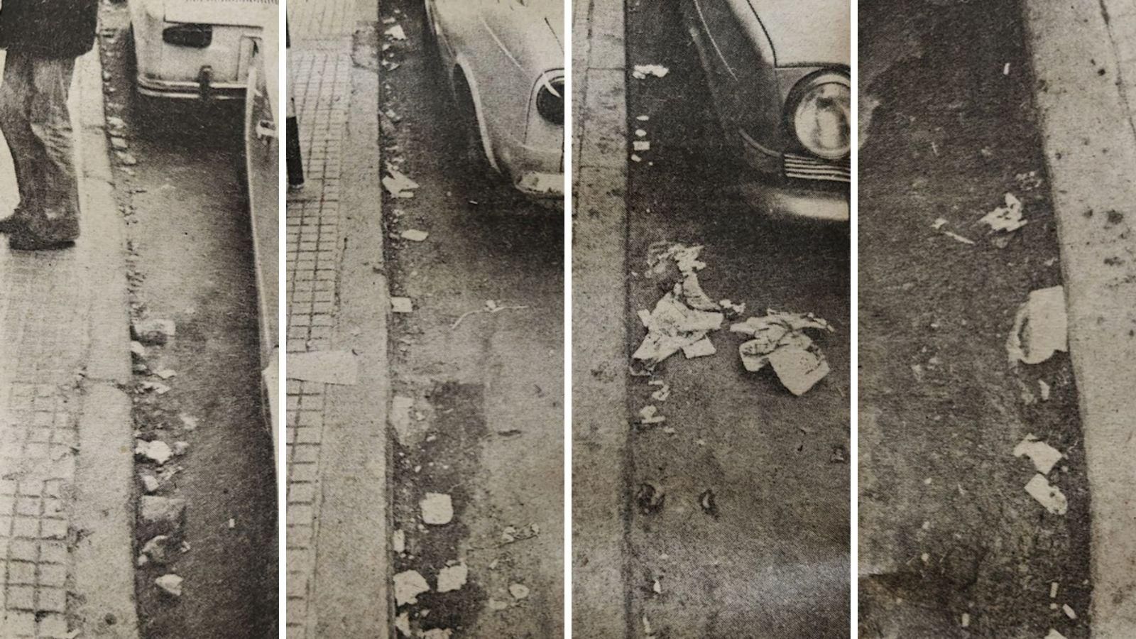 Calles de la ciudad llenas de basura.