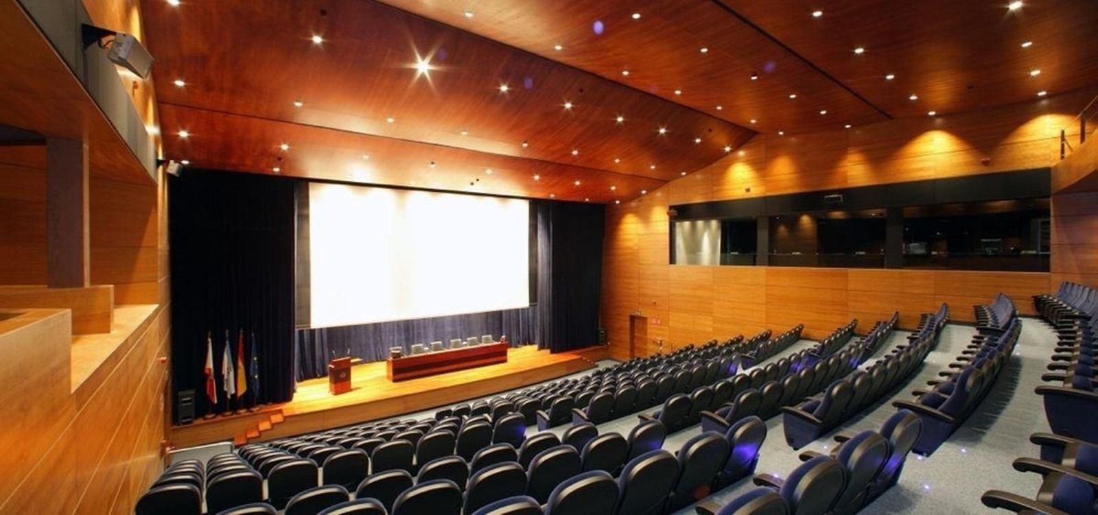 Auditorio de la sede de Afundación, en Policarpo Sanz, donde se celebrarán cinco congresos.