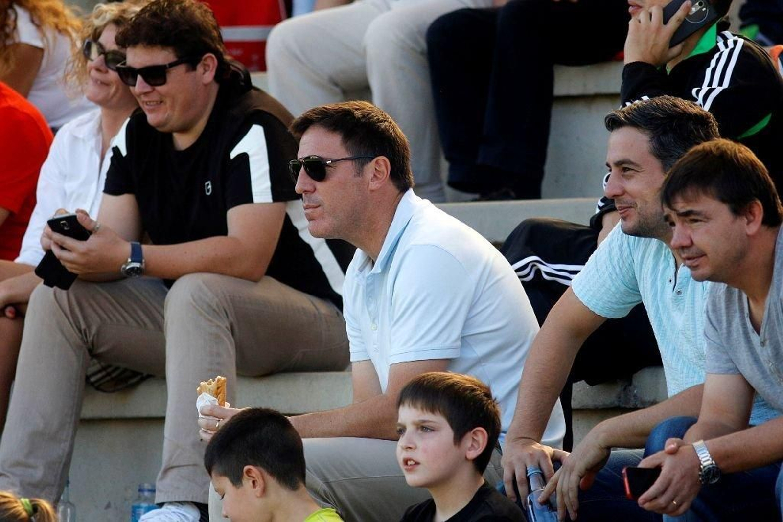 Eduardo Berizzo asistió ayer, tal y como hace siempre que puede, a ver el partido del Celta B en Barreiro.