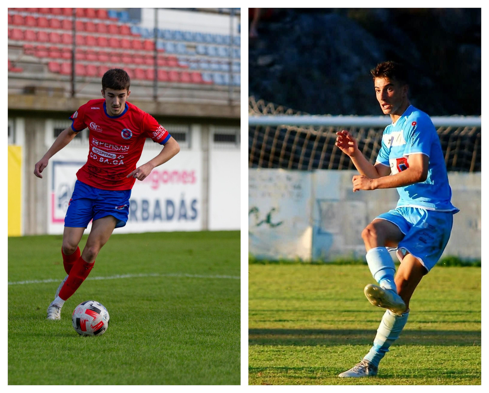 El delantero Charly (izquierda) y Nacho Fariña.
