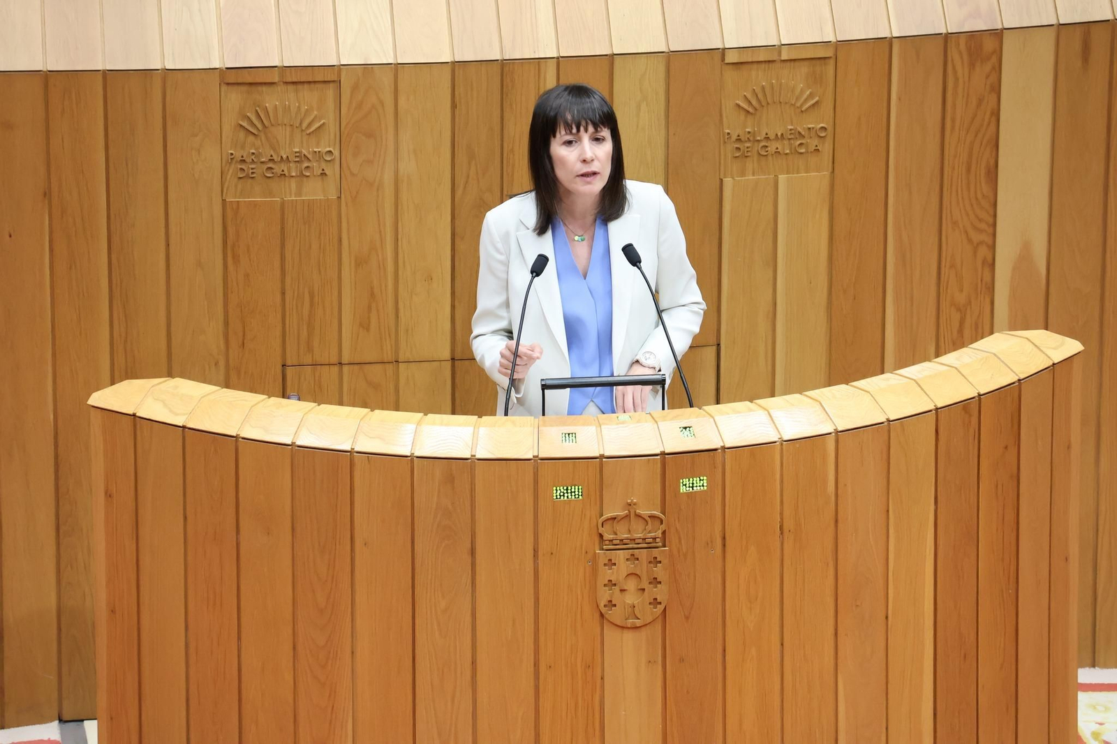 Ana Pontón, durante su intervención en el Debate sobre el Estado de la Autonomía.