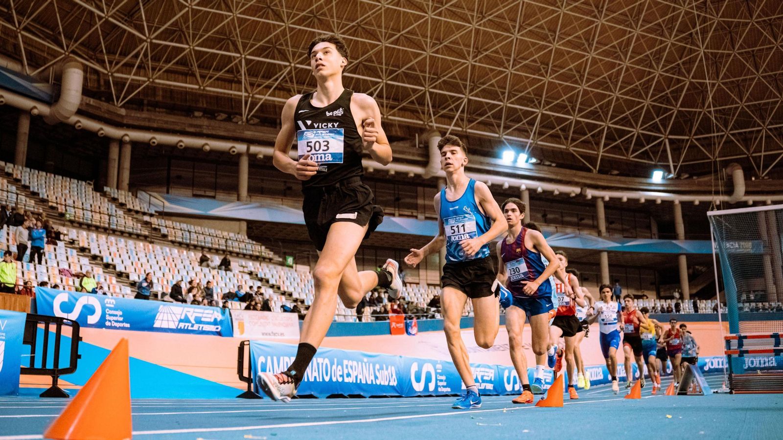 El joven atleta guardés comandó el 3.000 del Campeonato de España sub-18 de principio a fin.