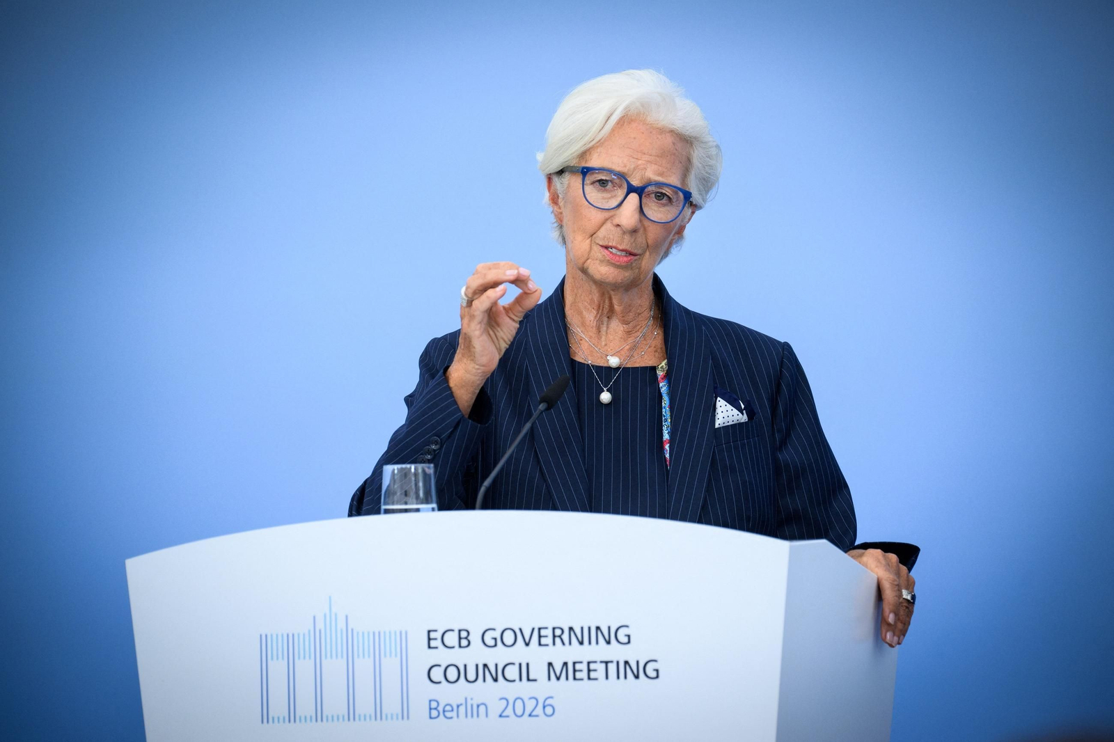 La presidenta del BCE, Christine Lagarde, este jueves.