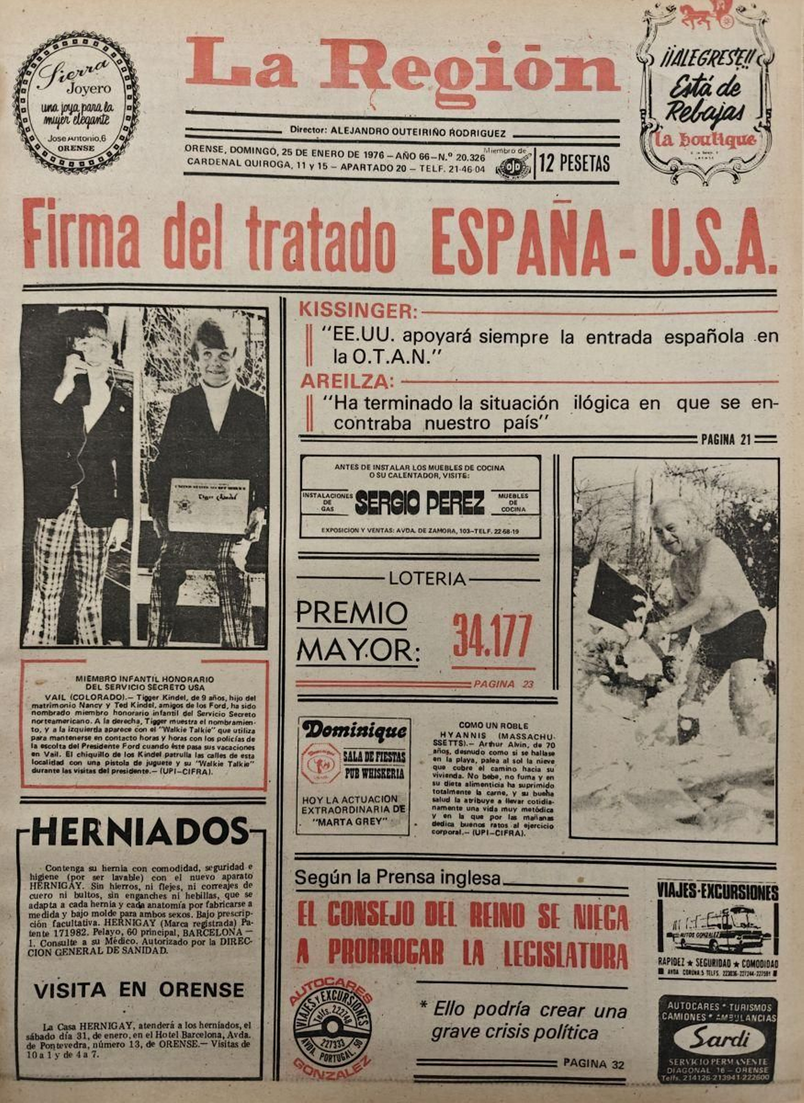 La primera 25 de enero 1976