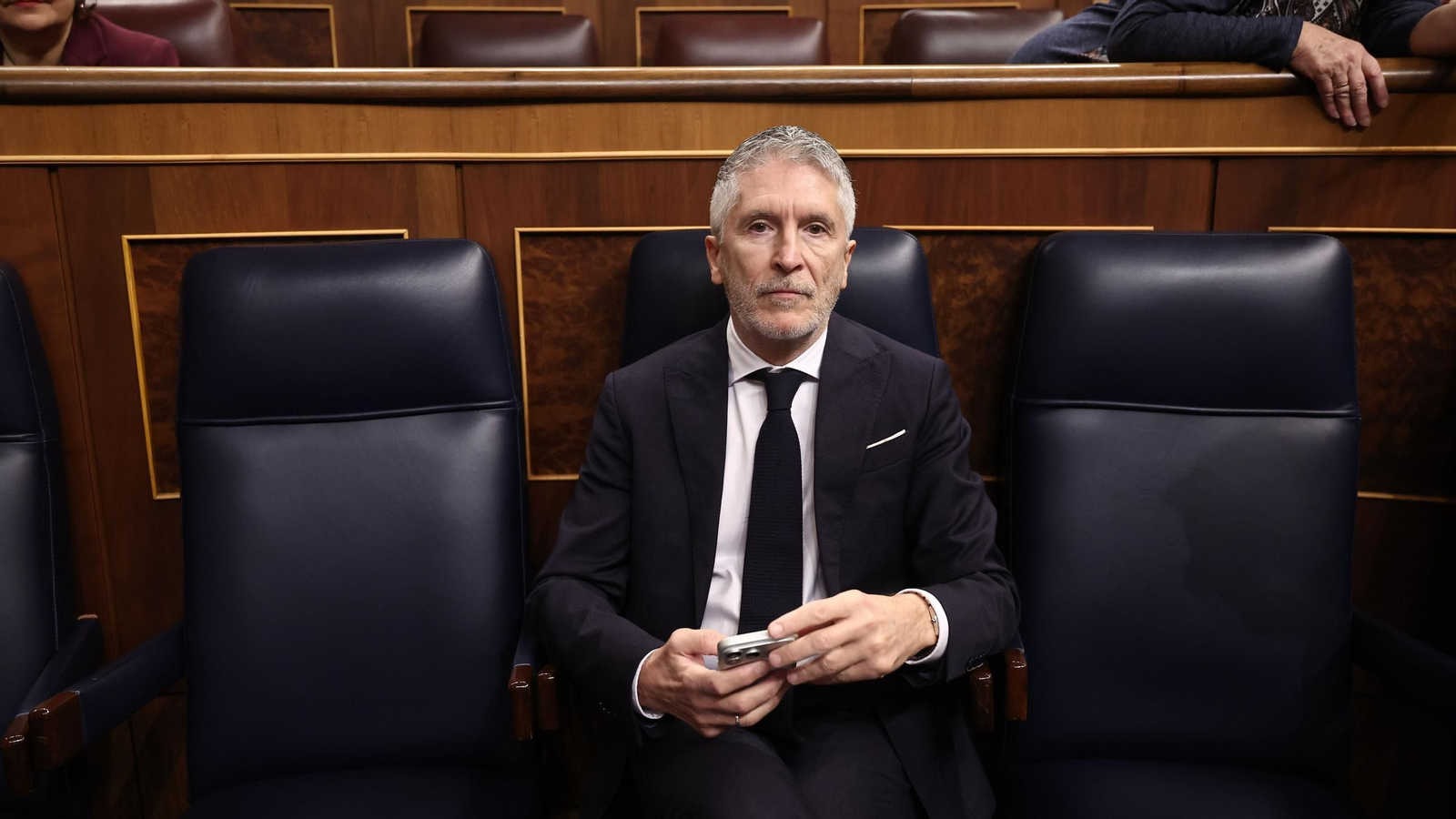 El ministro del Interior, Fernando Grande-Marlaska, en el Congreso.