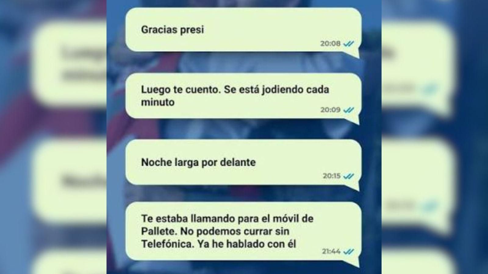 Mensajes entre Mazón y Feijóo