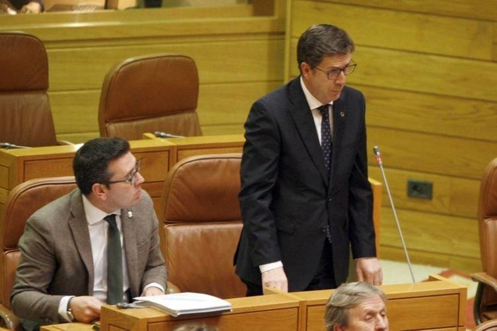 Carlos Gómez Salgado en el Parlamento gallego.