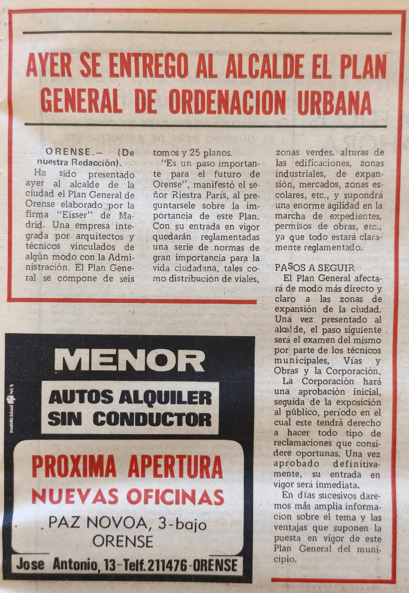 Noticias escaneadas del periódico La Región del 1976.