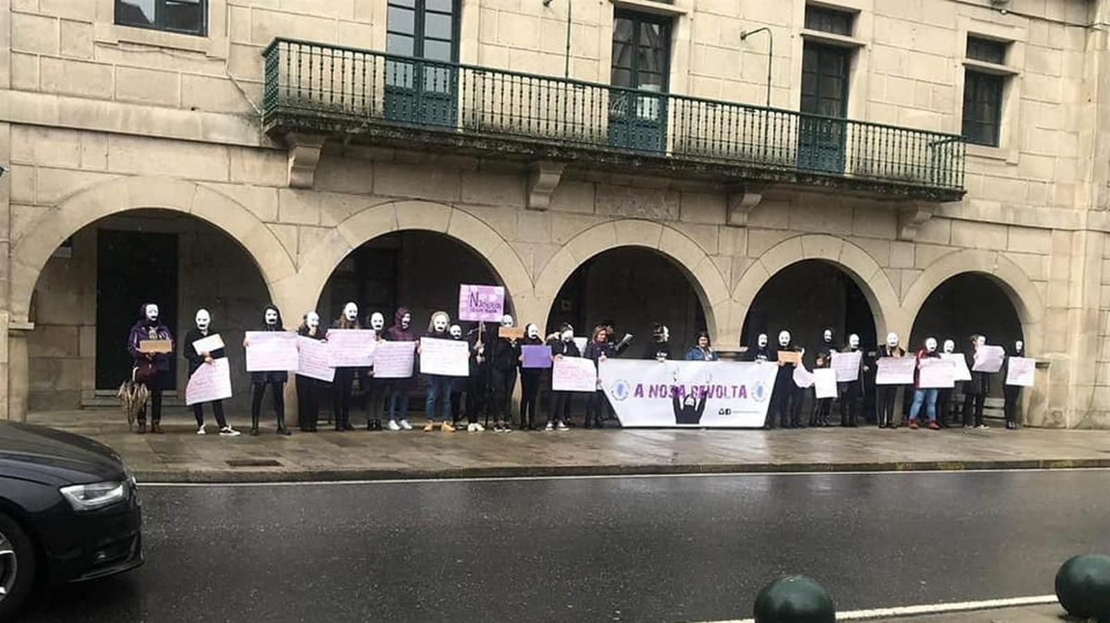 Una de las manifestaciones que se celebraron en Redondela hace dos años por el 8M.