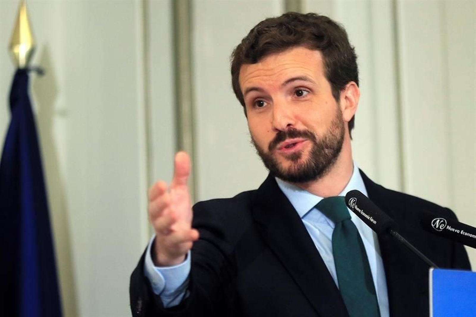 El líder del PP, Pablo Casado