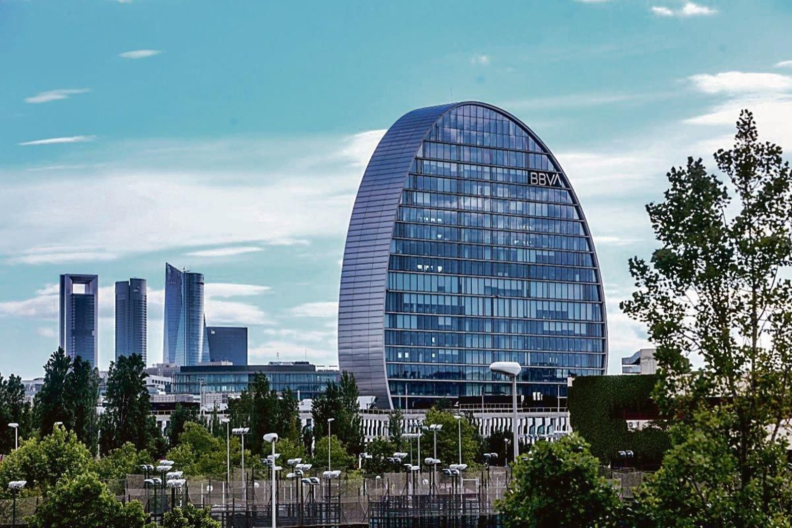 Vista general de las instalaciones centrales del BBVA en Madrid.