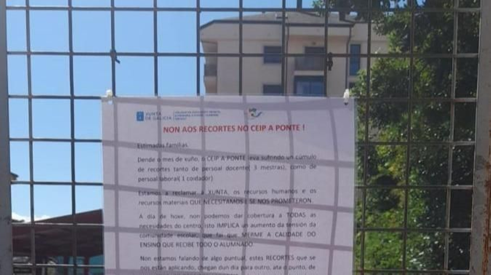 Recortes no CEIP de A Ponte.