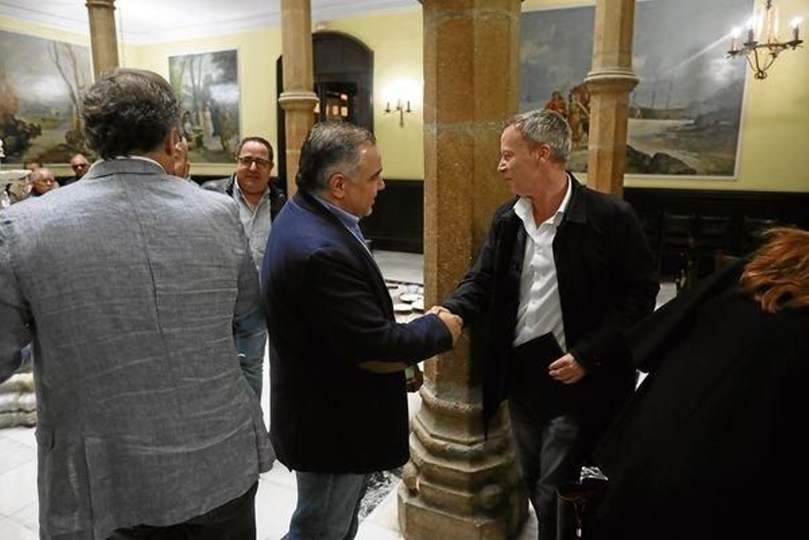 Laureano Bermejo y Rafael Rodríguez Villarino, durante una negociación (JOSÉ PAZ).