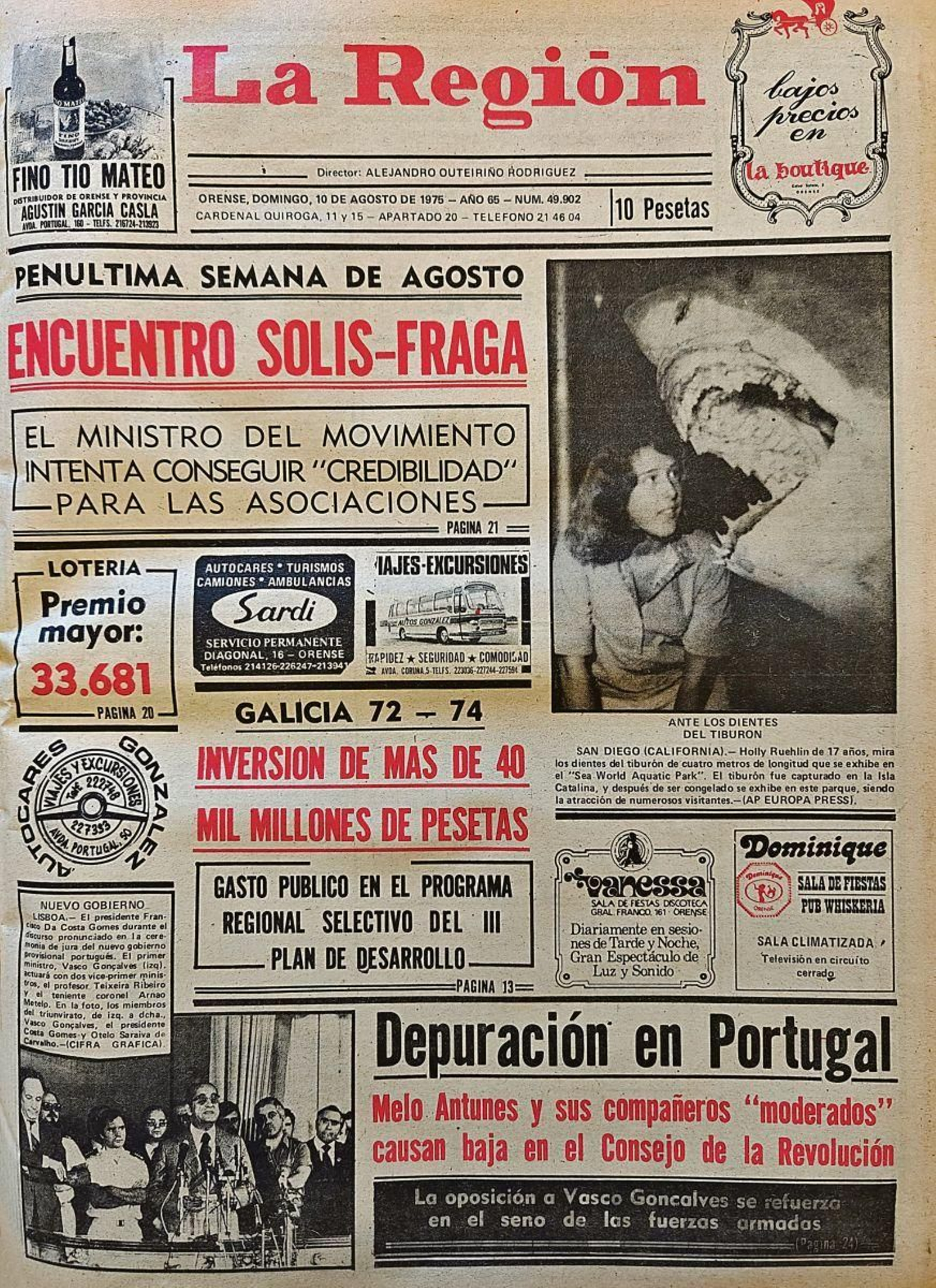La Primera 10 de agosto 1975