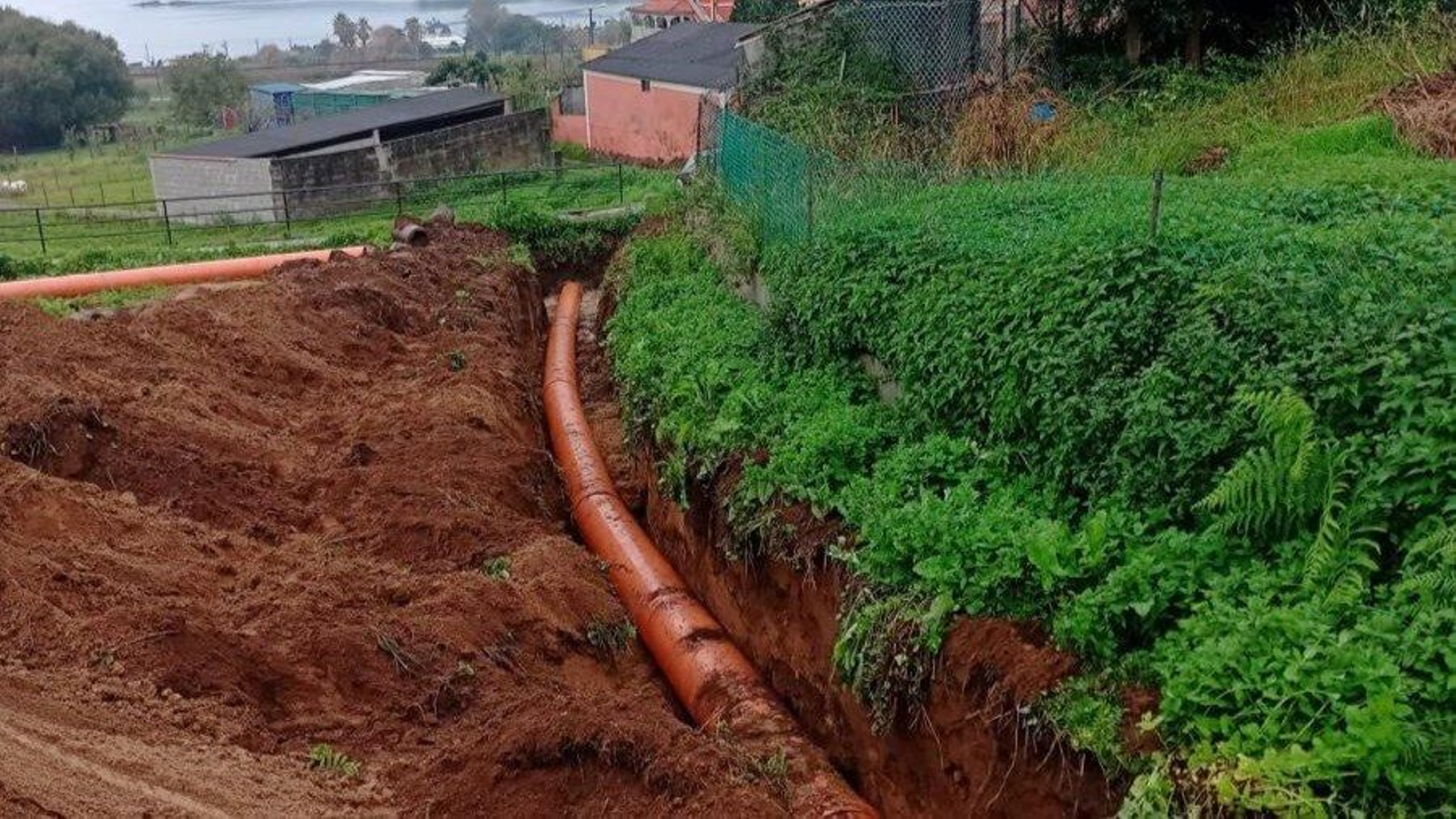 Imagen de las obras realizadas en Outeiro das Penas, en Cesantes.