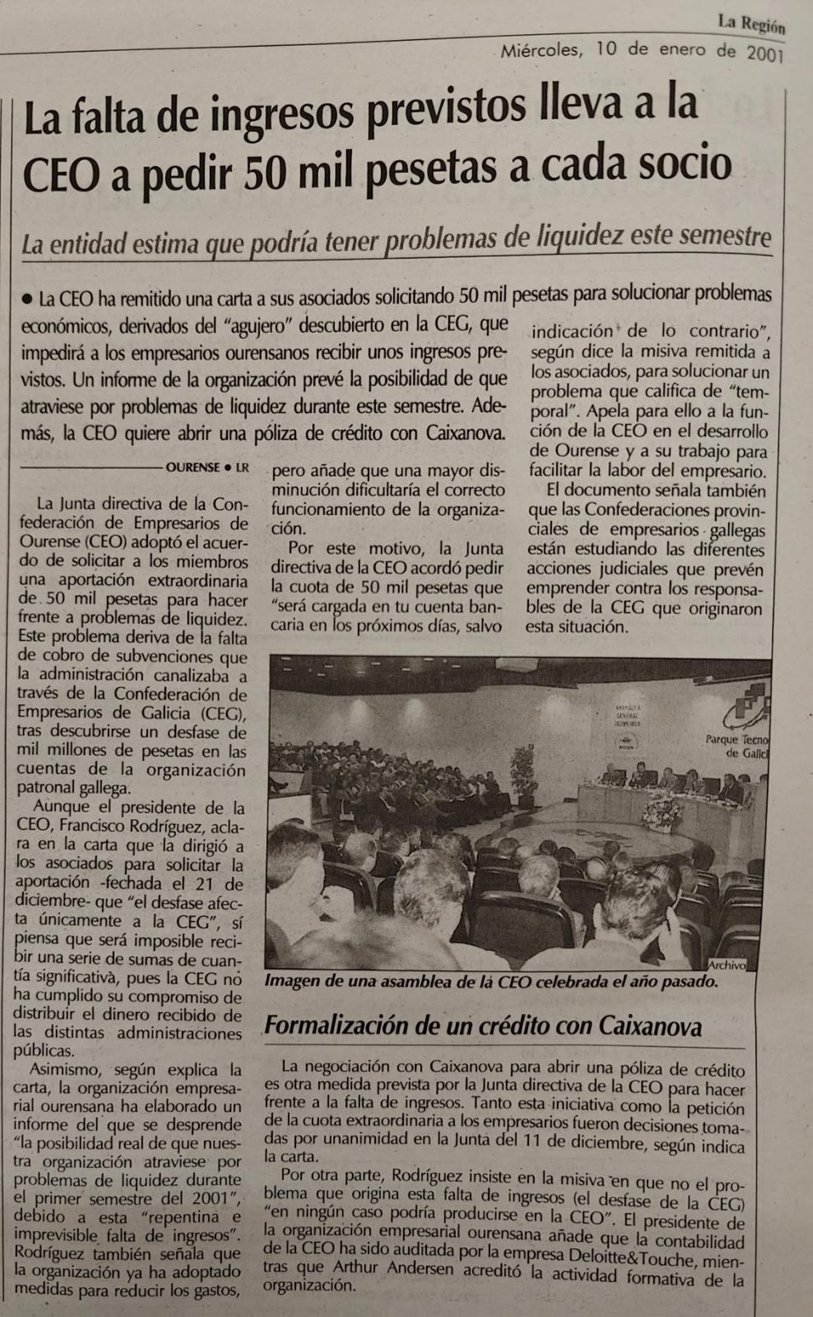 La noticia de la época.